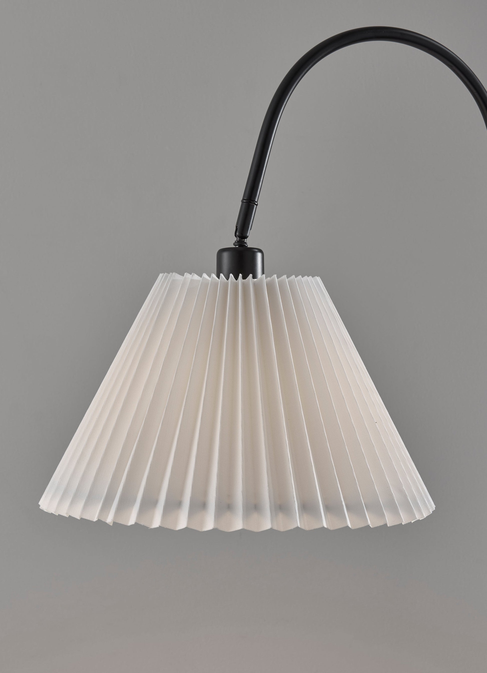 Thalia Floor Lamp - Black 58.5" White Shade-Lighting-DECOROLALA