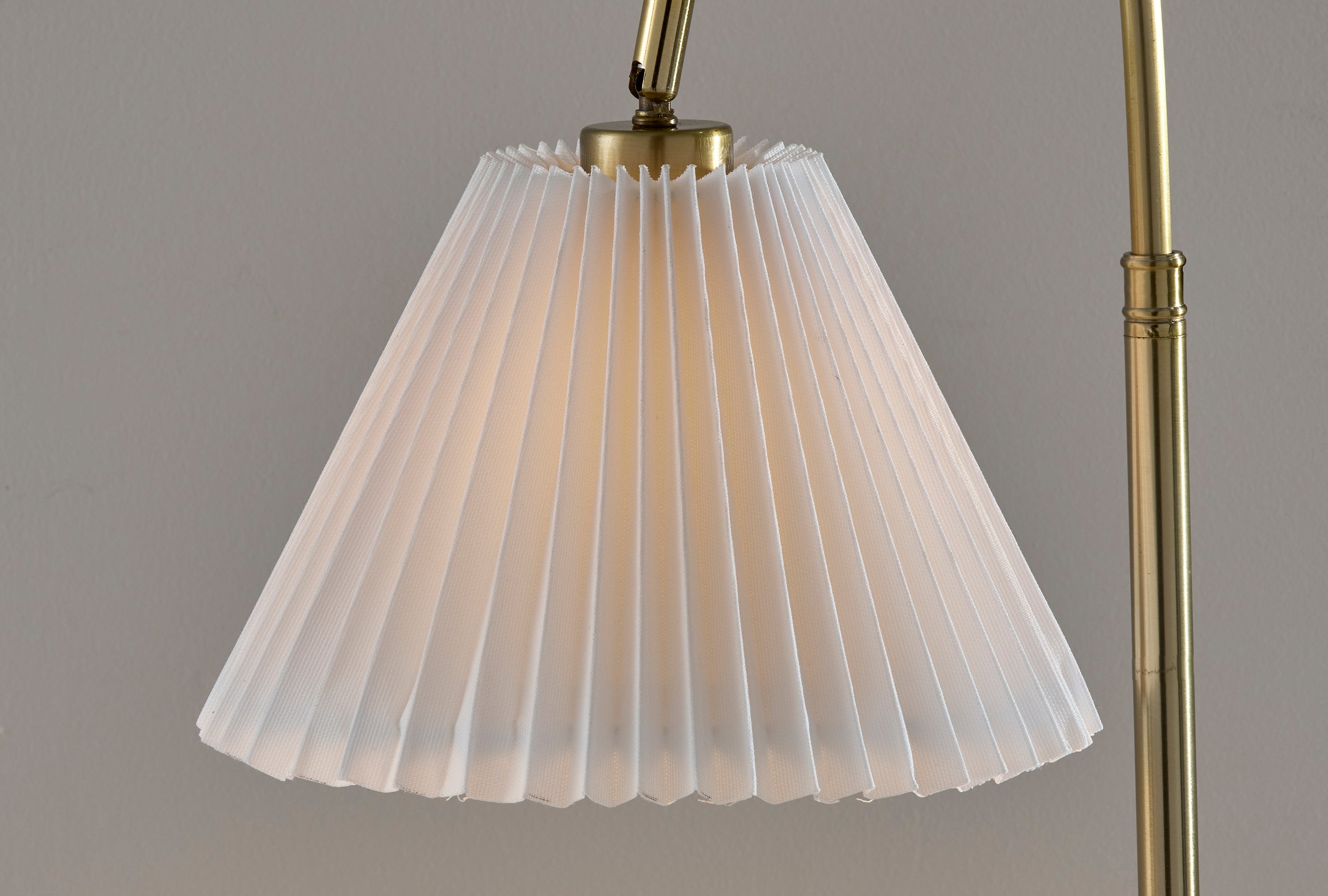 Thalia Table Lamp - Antique Brass 25" White Shade-Lighting-DECOROLALA