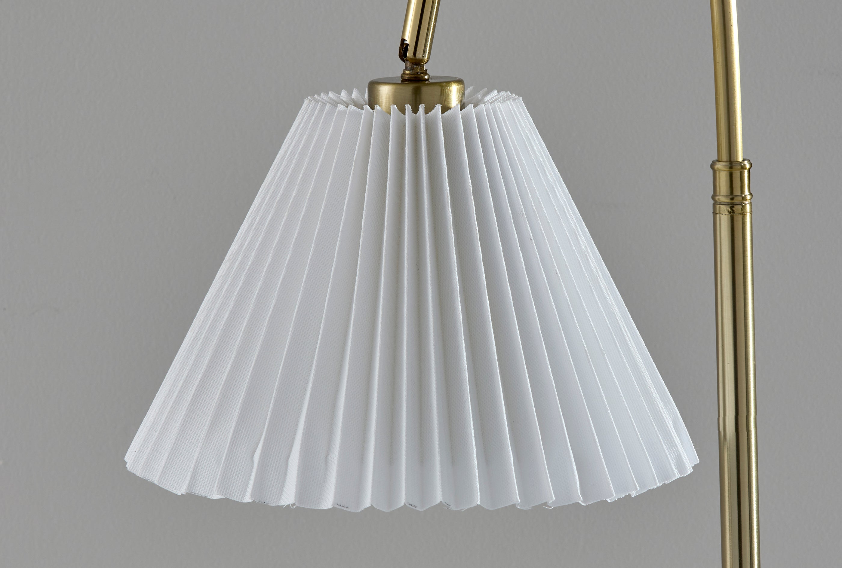 Thalia Table Lamp - Antique Brass 25" White Shade-Lighting-DECOROLALA