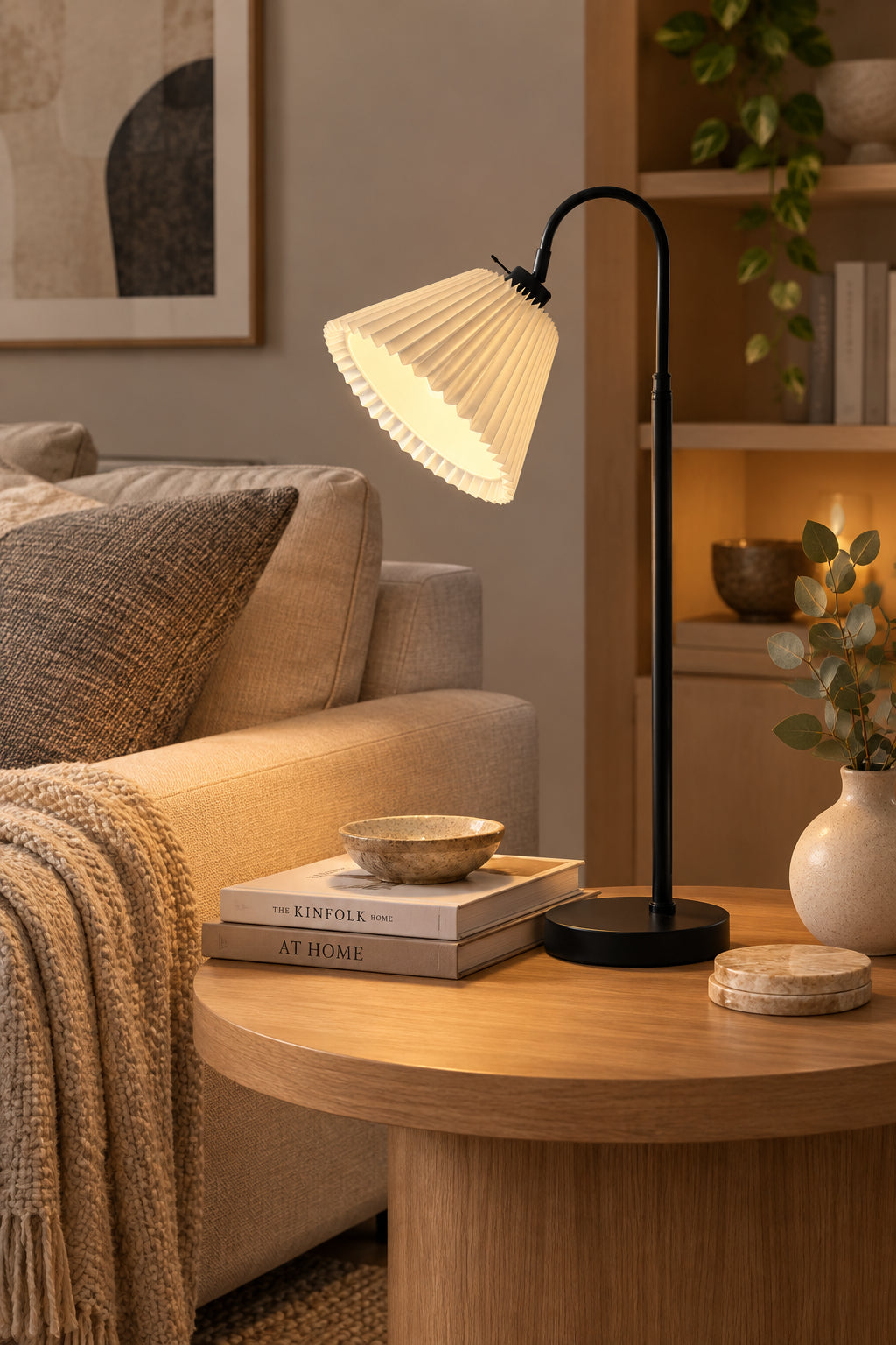 Thalia Table Lamp Black 25-Inch SL2613-01-Lighting-DECOROLALA