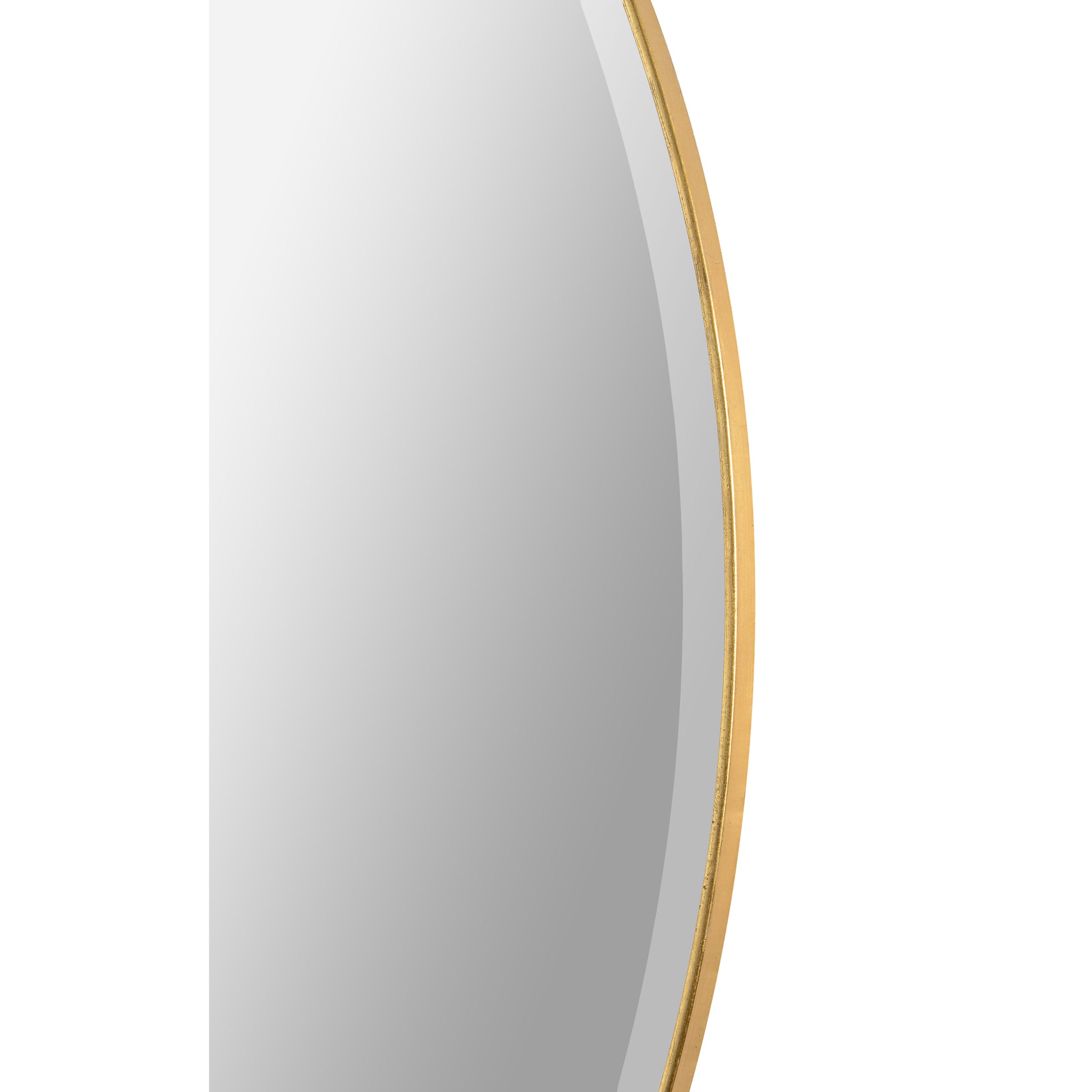 Thallo 48" Tall Round Wall Mirror, Yellow-Mirror-DECOROLALA