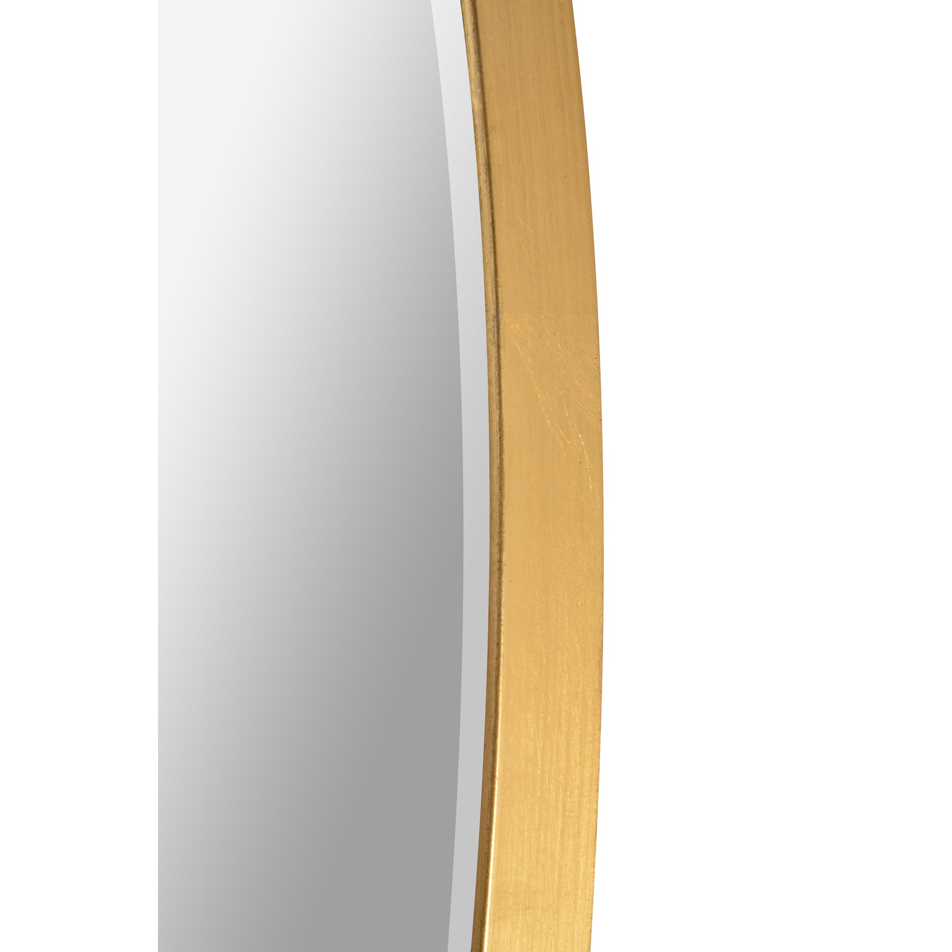 Thallo 48" Tall Round Wall Mirror, Yellow-Mirror-DECOROLALA