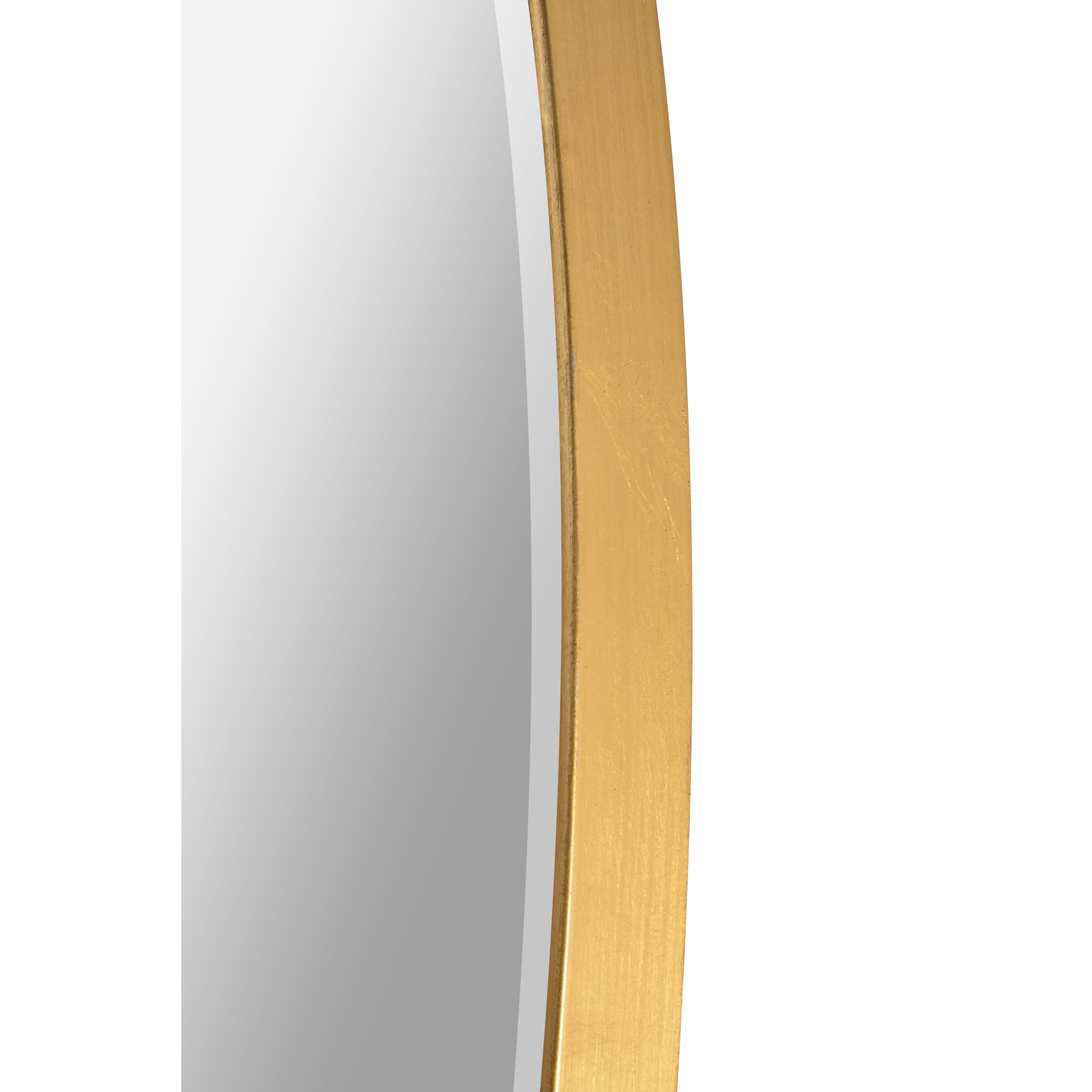 Thallo 48" Tall Round Wall Mirror, Yellow-Mirror-DECOROLALA