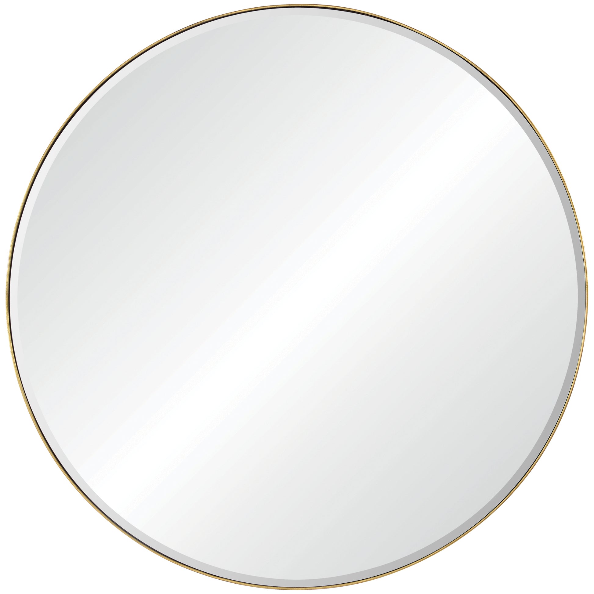 Thallo 48" Tall Round Wall Mirror, Yellow-Mirror-DECOROLALA