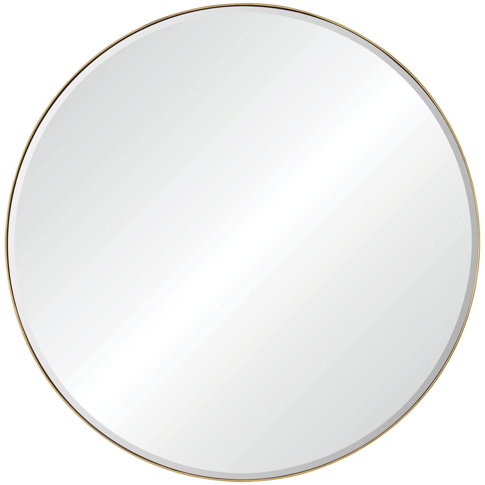 Thallo 48" Tall Round Wall Mirror, Yellow-Mirror-DECOROLALA