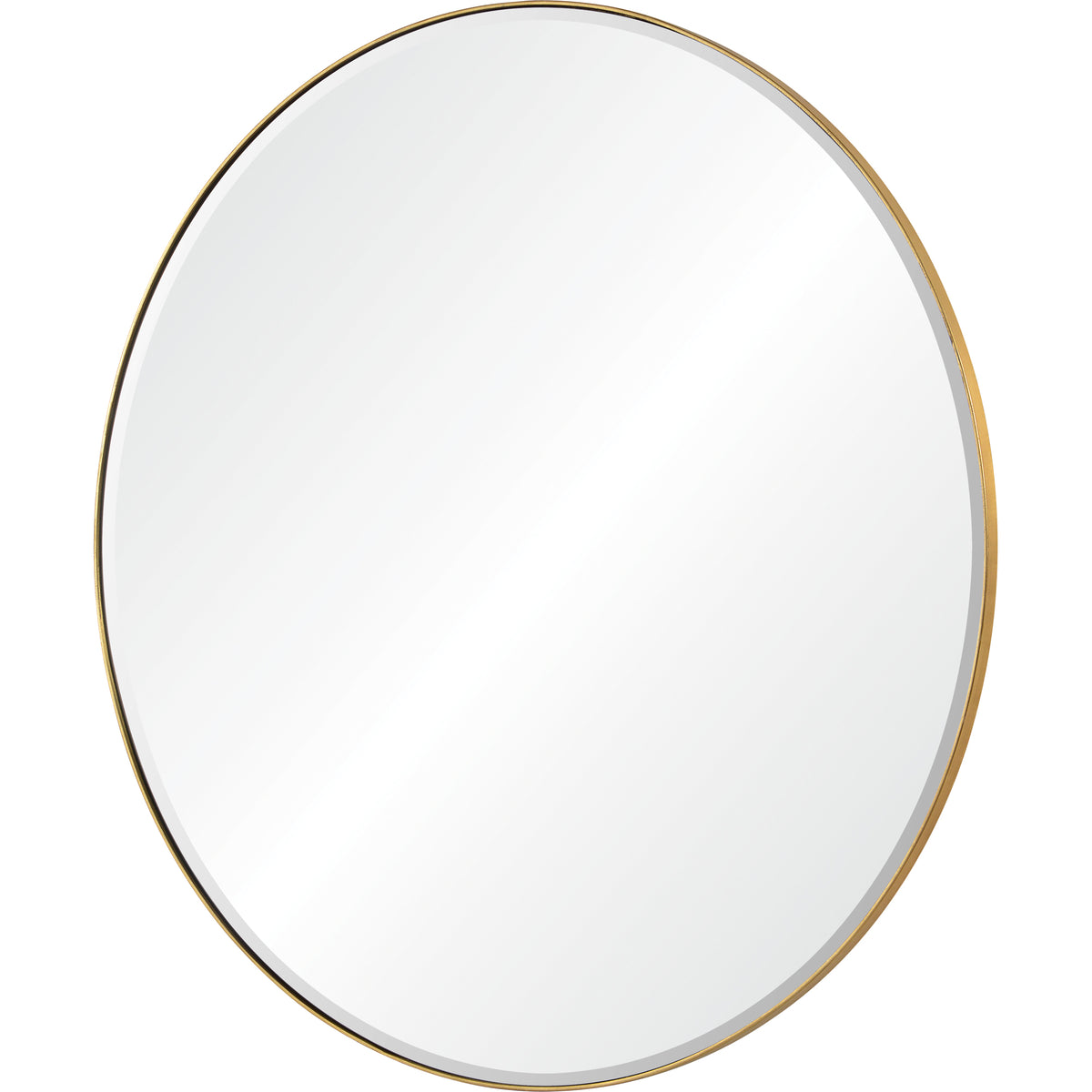 Thallo 48" Tall Round Wall Mirror, Yellow-Mirrors-DECOROLALA