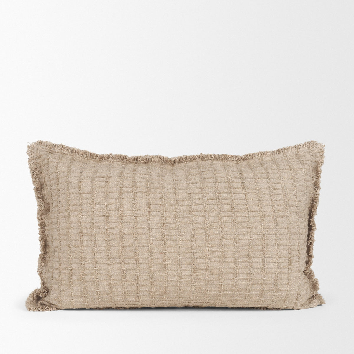 Thatch 14x26 Lumbar Sand Pillow Cover w/Down Filler-Decorative Pillows-DECOROLALA