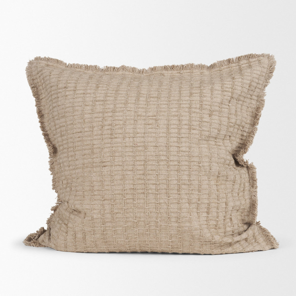 Thatch 20x20 Square Sand Pillow Cover w/Down Filler-Decorative Pillows-DECOROLALA