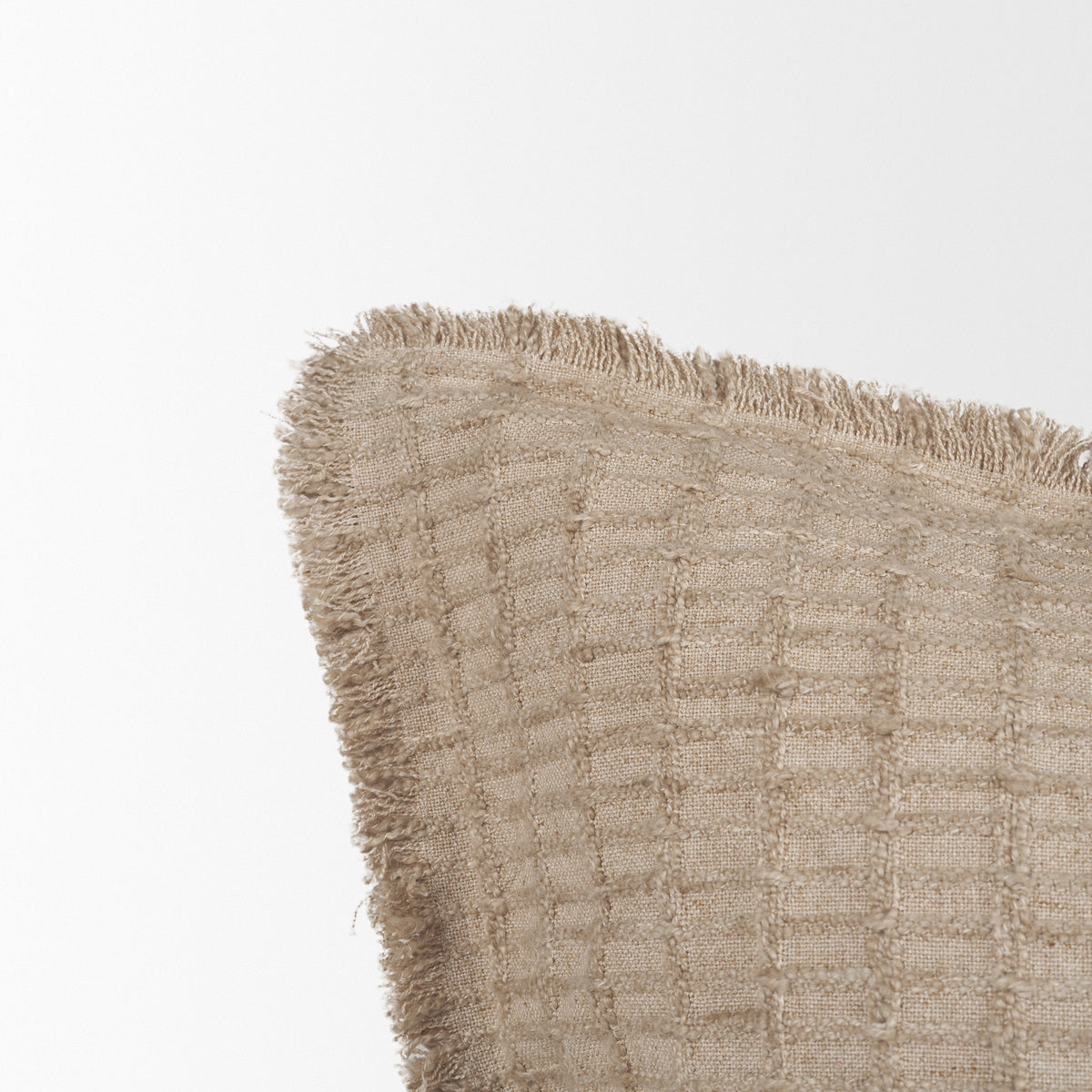 Thatch 20x20 Square Sand Pillow Cover w/Non-Allergen Filler-Decorative Pillows-DECOROLALA
