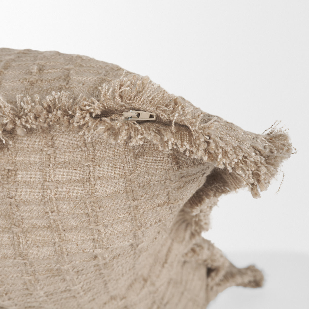 Thatch 20x20 Square Sand Pillow Cover w/Non-Allergen Filler-Decorative Pillows-DECOROLALA