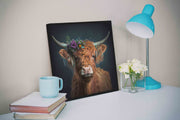 The Bison and Flowers Canvas Print 36x36-Wall Art-DECOROLALA