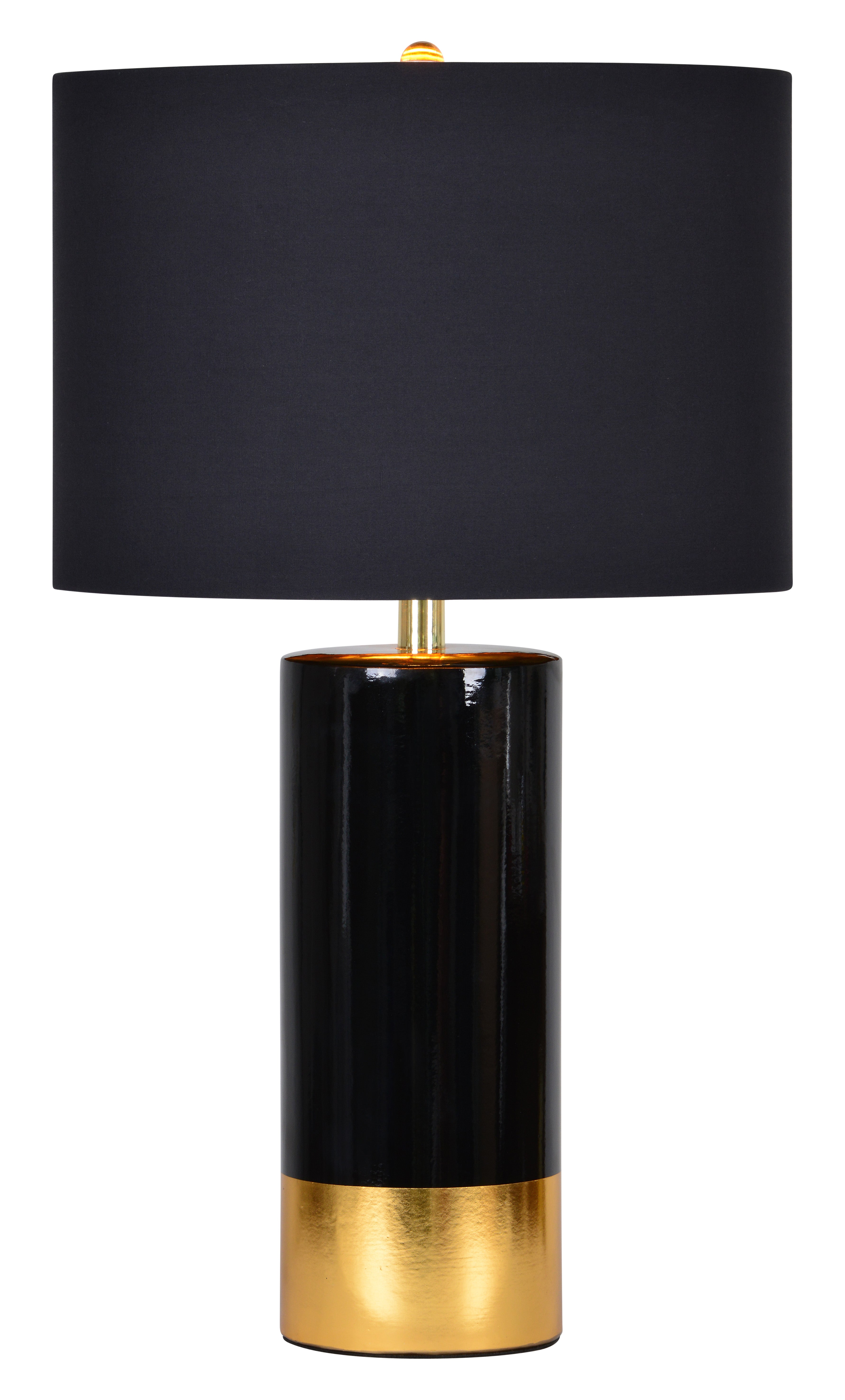 The Tuxedo 29" Length Table Lamp, Black and Gold-Table Lamp-DECOROLALA