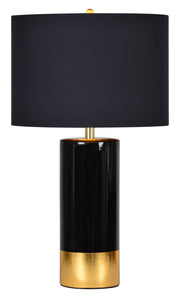The Tuxedo 29" Length Table Lamp, Black and Gold-Table Lamp-DECOROLALA