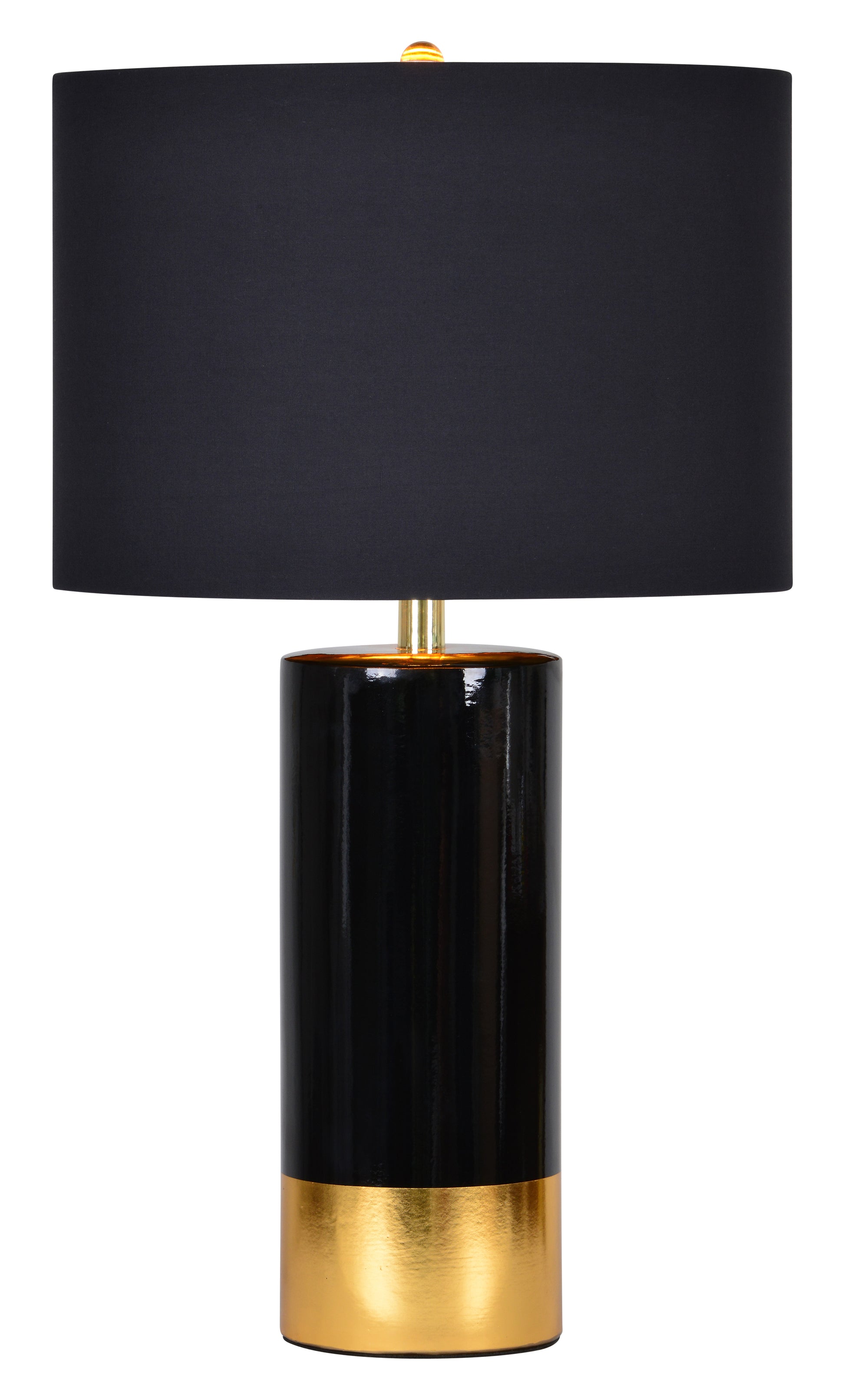 The Tuxedo 29" Length Table Lamp, Black and Gold-Table Lamp-DECOROLALA
