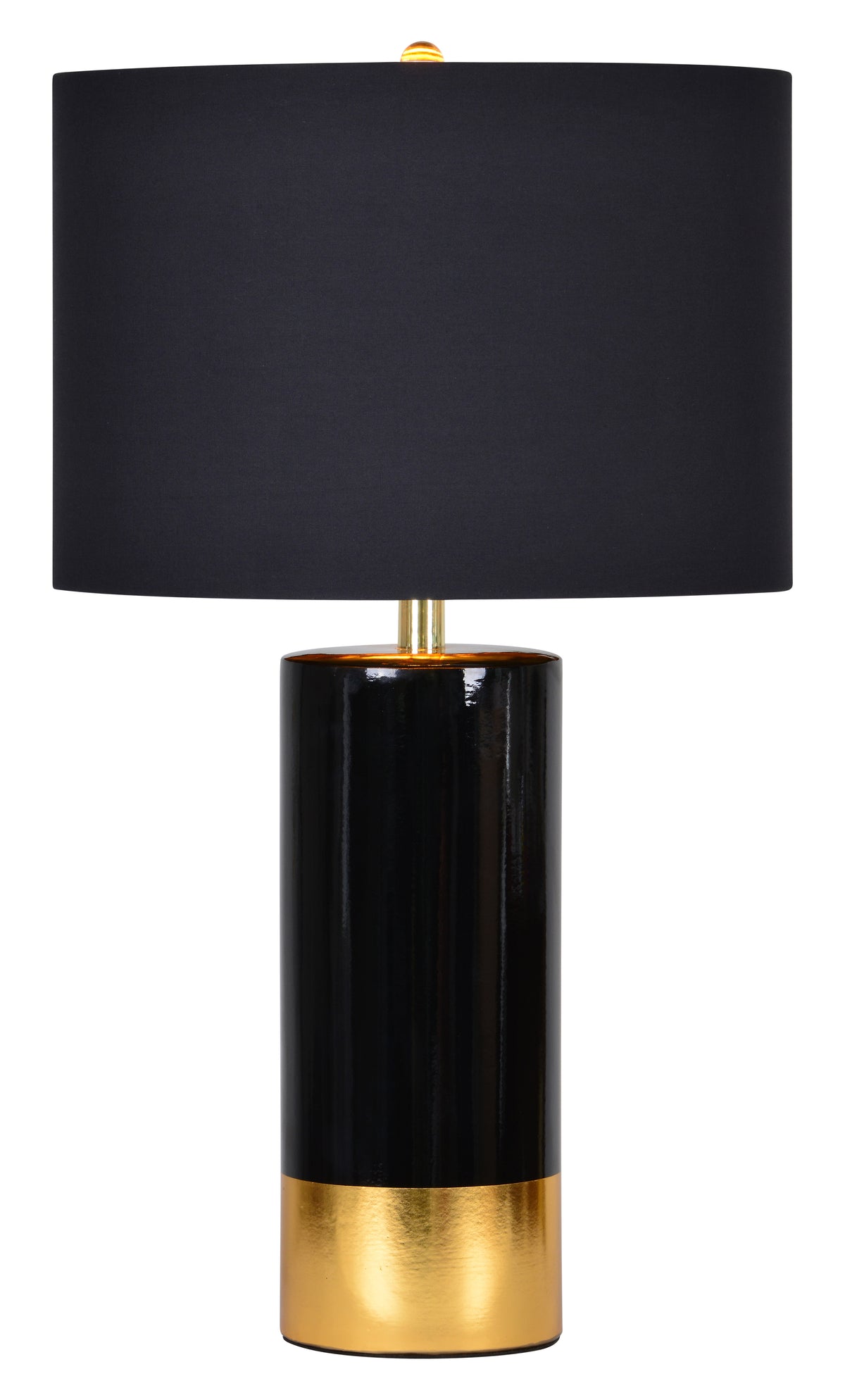 The Tuxedo 29" Table Lamp Black and Gold-Table Lamps-DECOROLALA