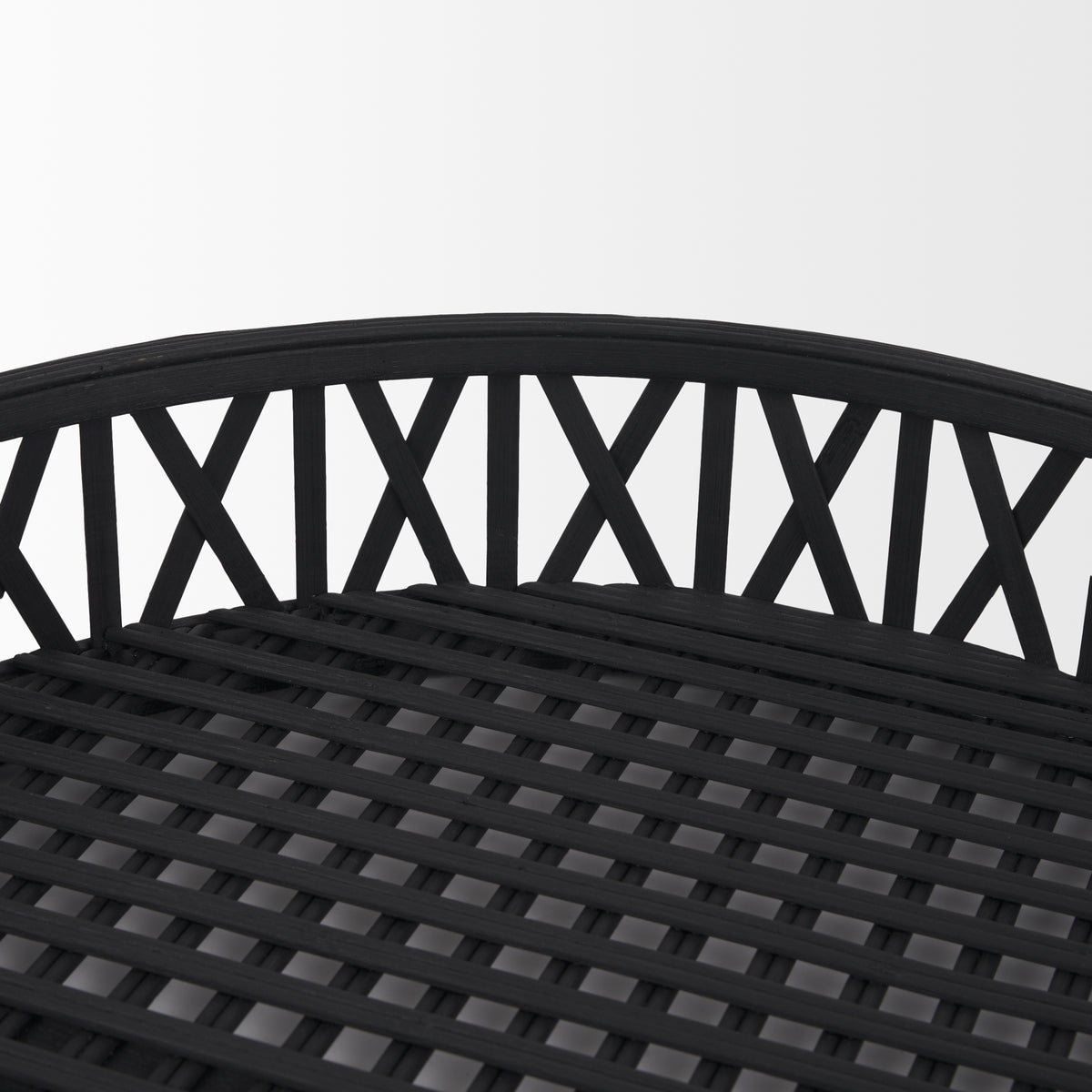Thea Matte Black Wicker Trays (Set of 2)-Trays-DECOROLALA