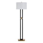 Theo 64.5" Floor Lamp, Matte Black with Gold-Floor Lamp-DECOROLALA