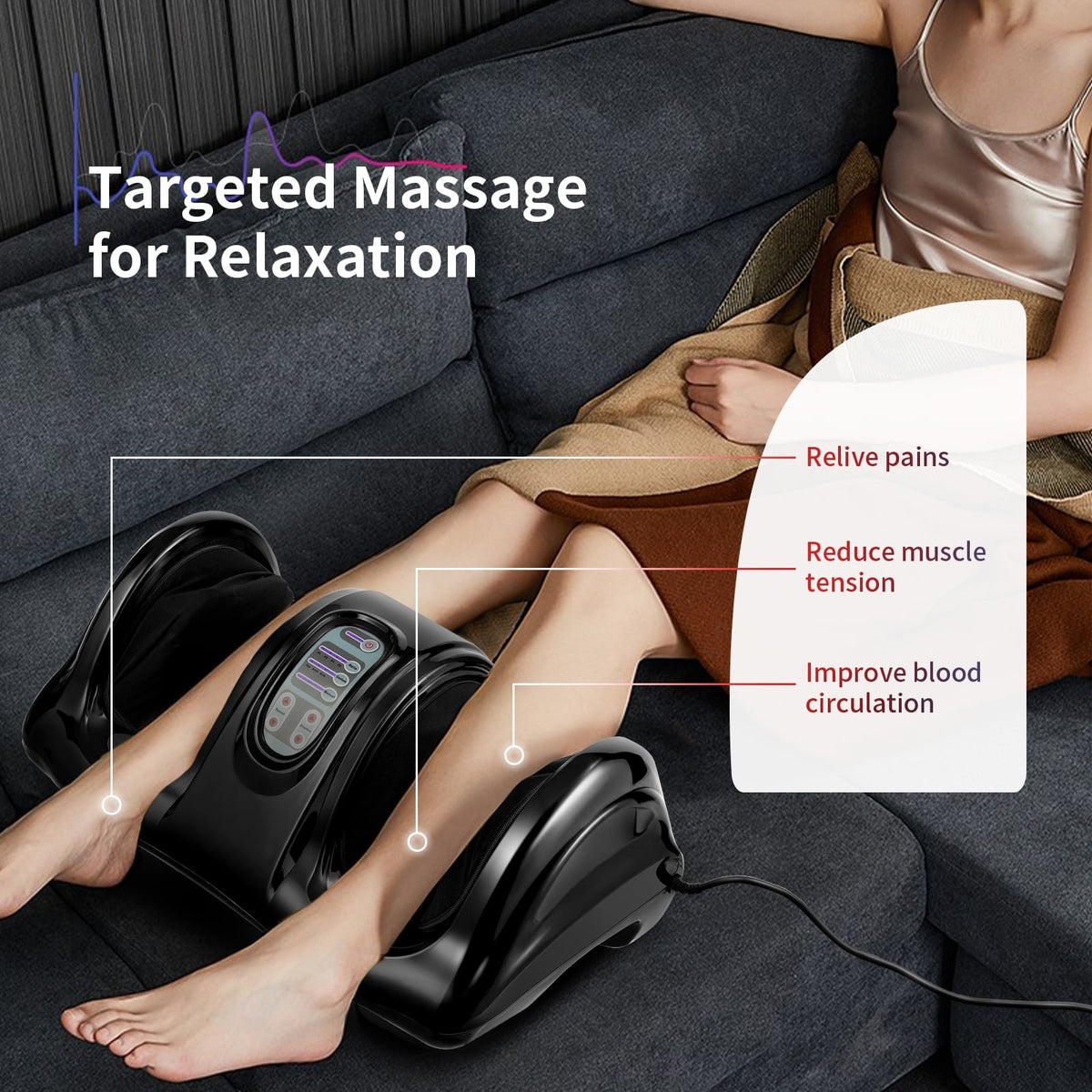 Therapeutic Shiatsu Foot Massager with High Intensity Rollers-Black-Foot Massager-DECOROLALA
