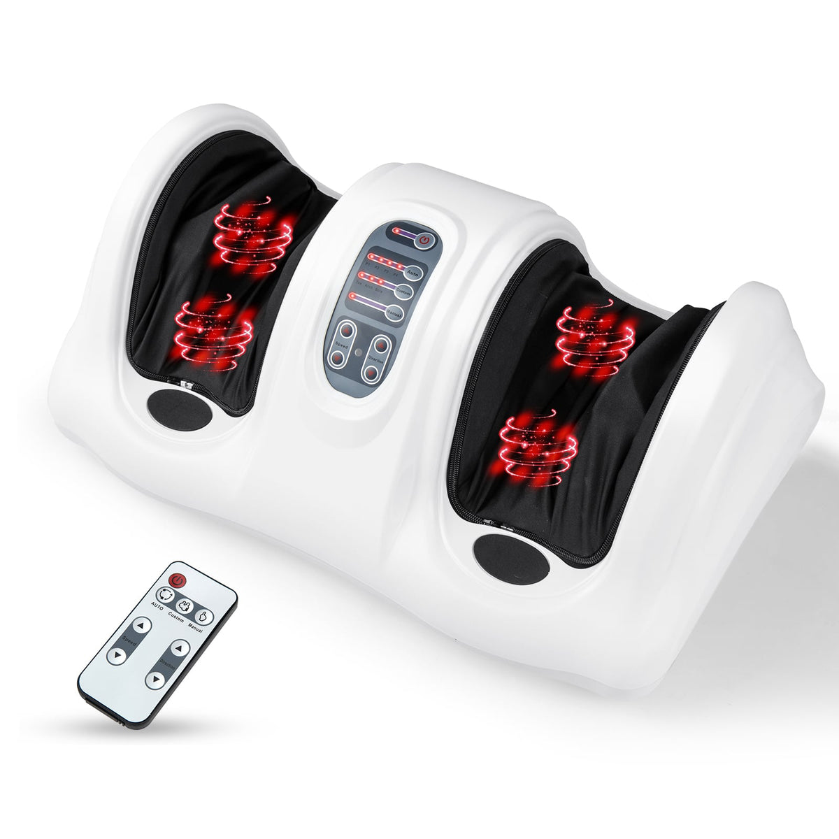 Therapeutic Shiatsu Foot Massager with High Intensity Rollers-White-Foot Massager-DECOROLALA