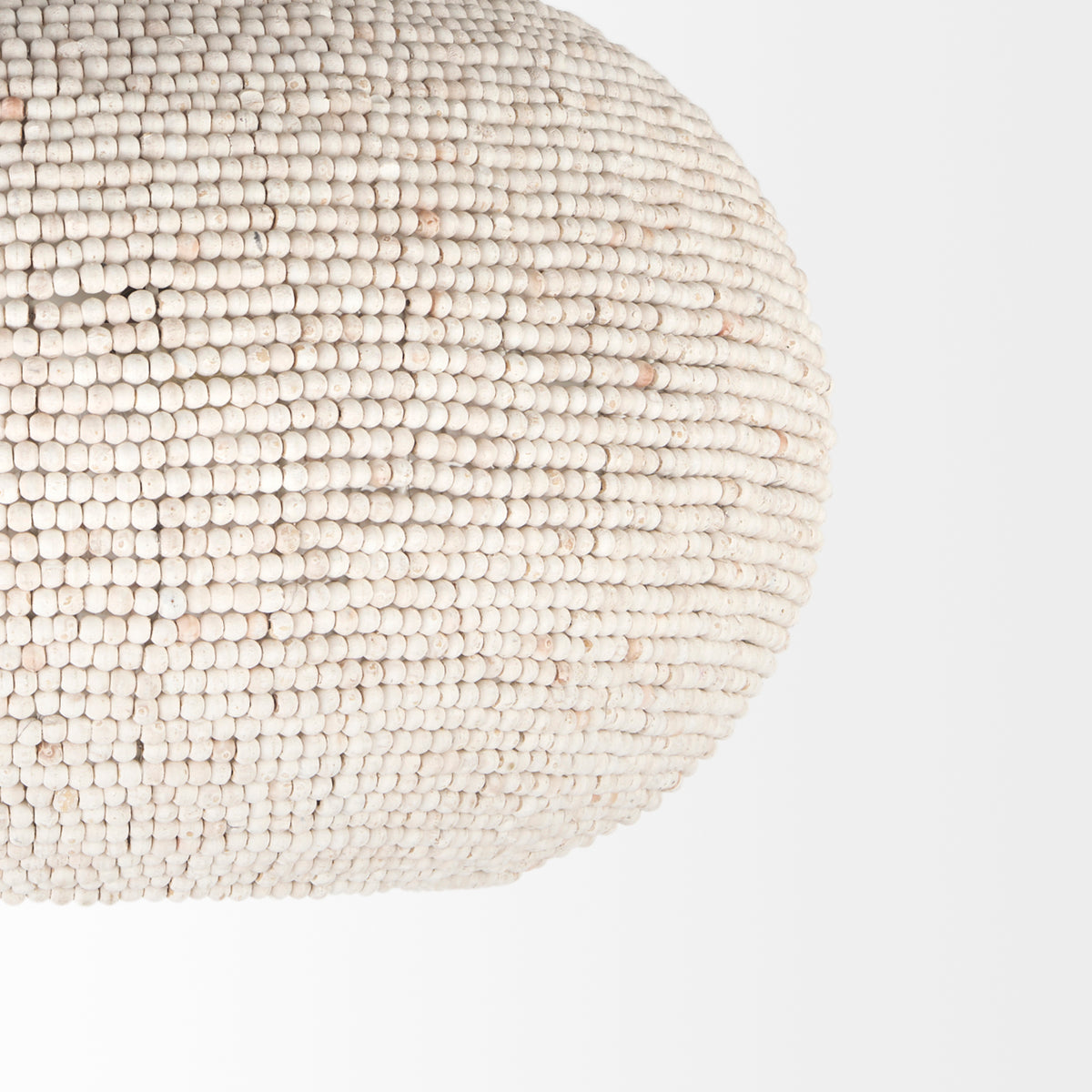 Theta 30.0 L x 30.0 W x 15.0 H White-Washed Beaded Chandelier-Chandeliers-DECOROLALA