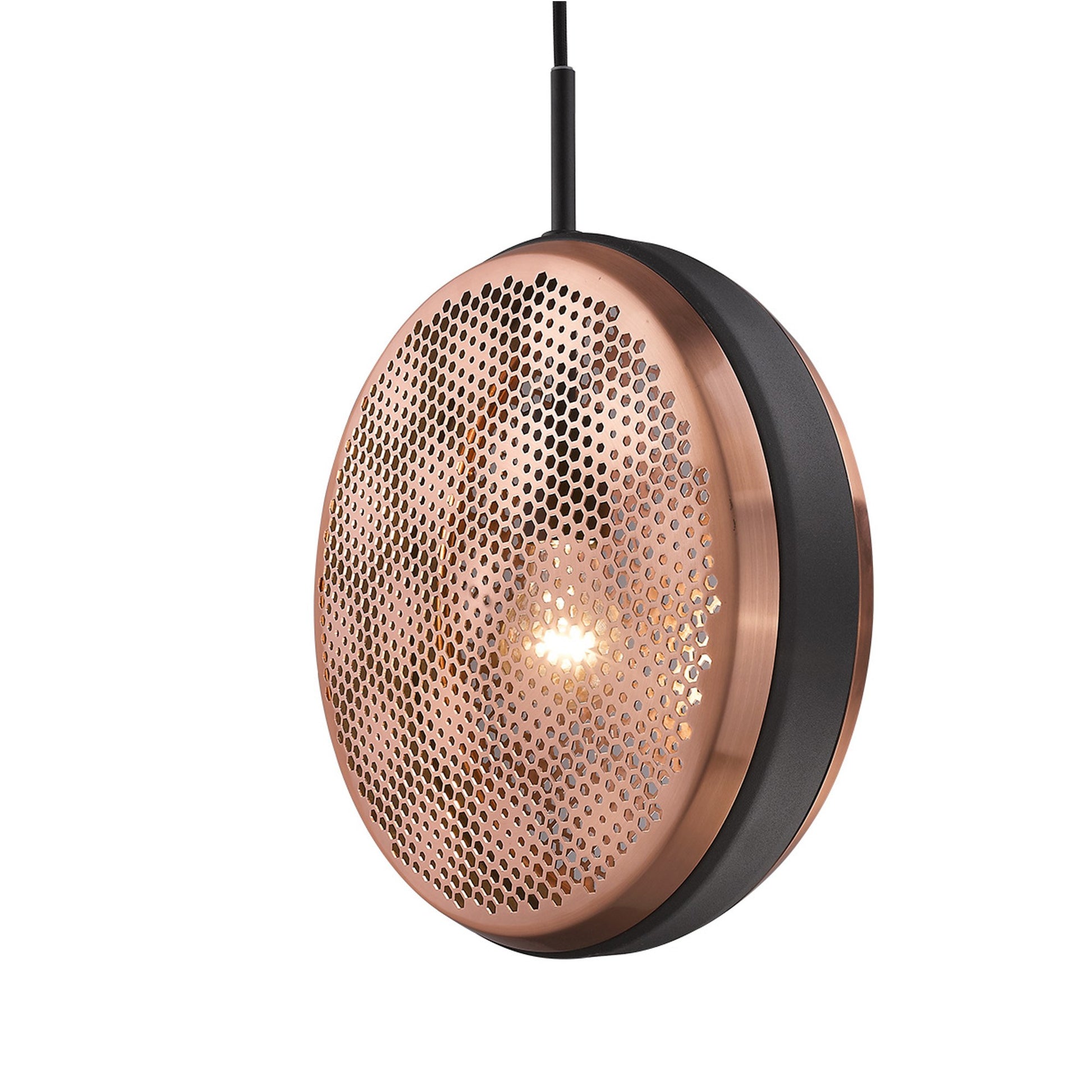 Tholos 1-Light Matte Black Pendant-Pendants-Hanging Lights-DECOROLALA
