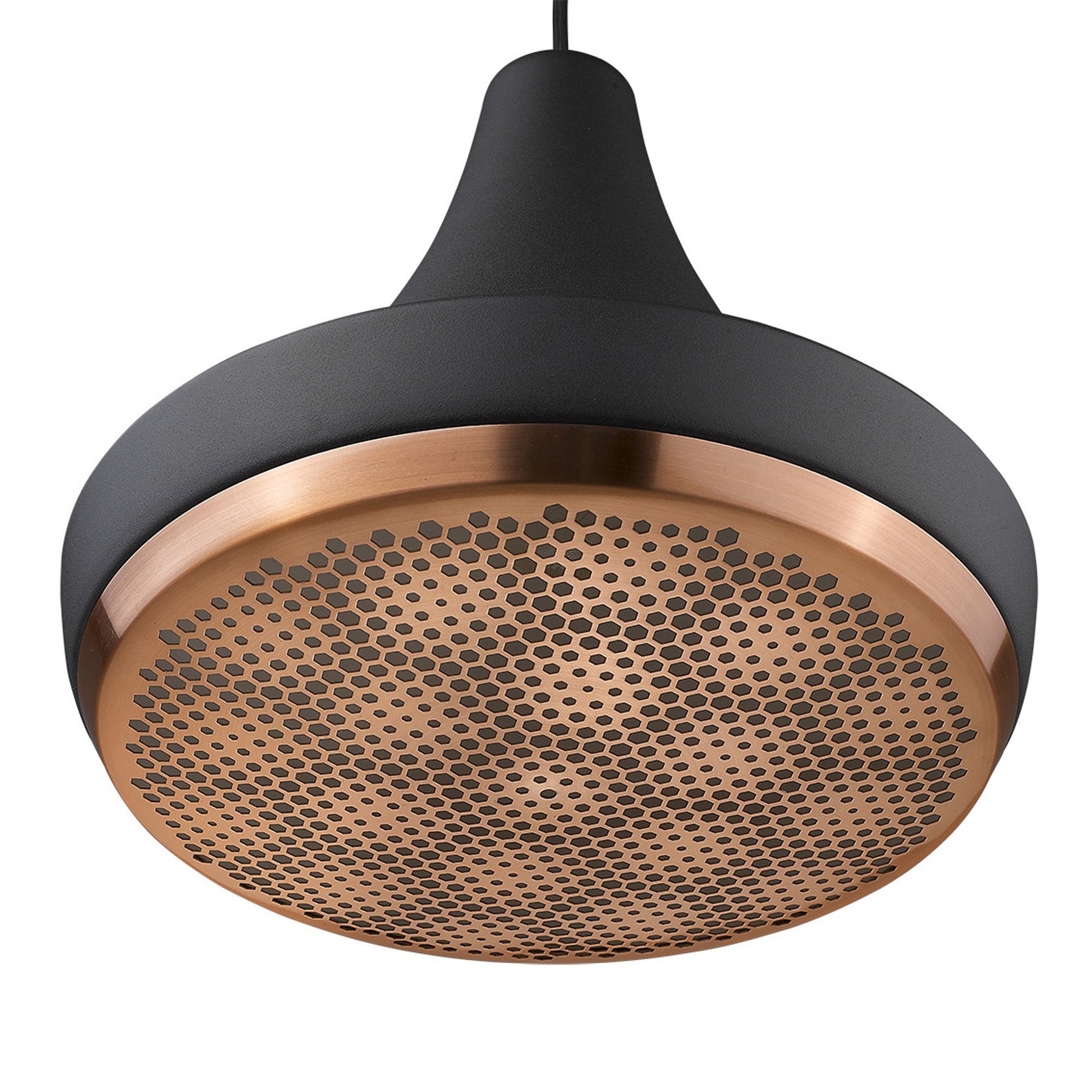 Tholos 1-Light Matte Black Pendant-Pendants-Hanging Lights-DECOROLALA
