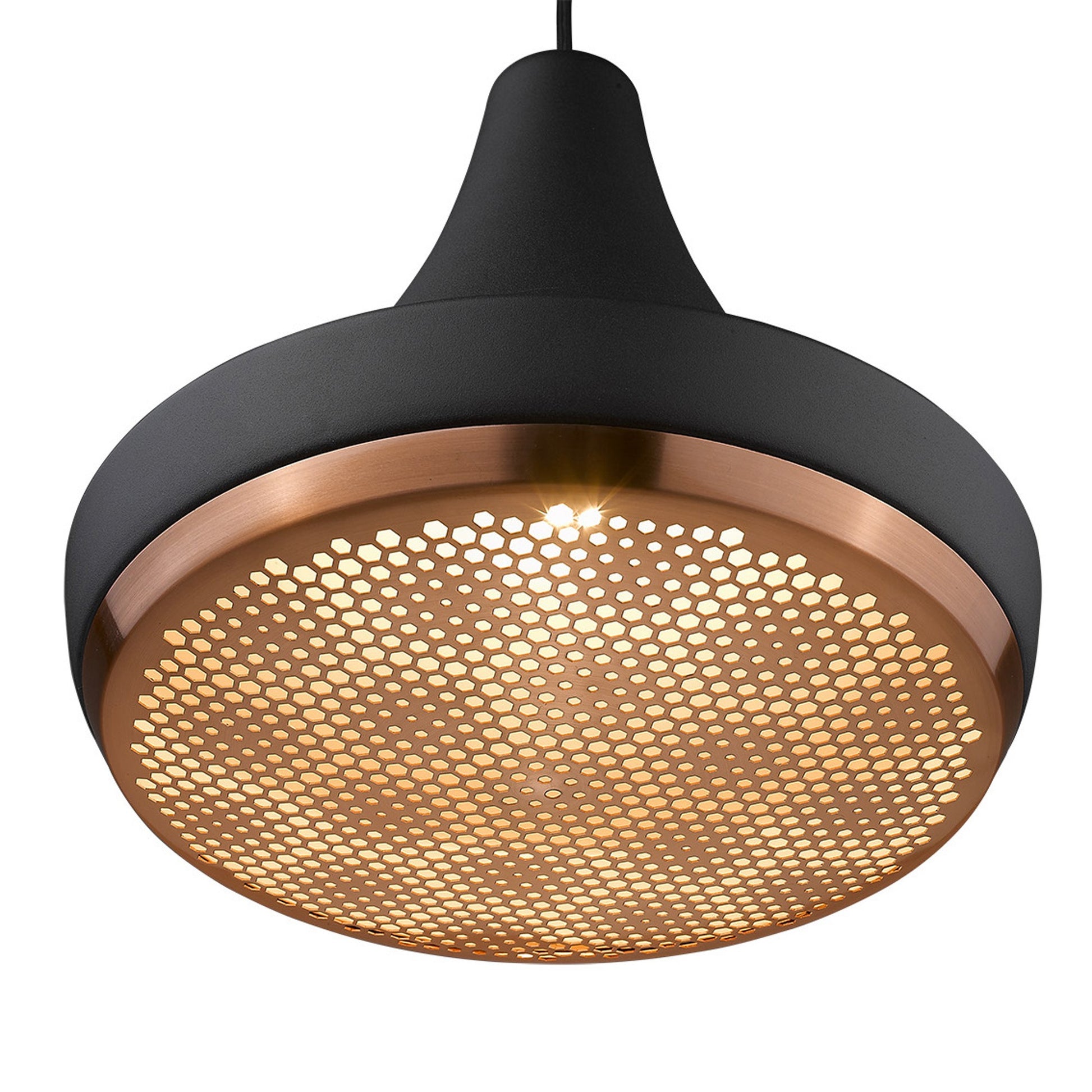 Tholos 1-Light Matte Black Pendant-Pendants-Hanging Lights-DECOROLALA