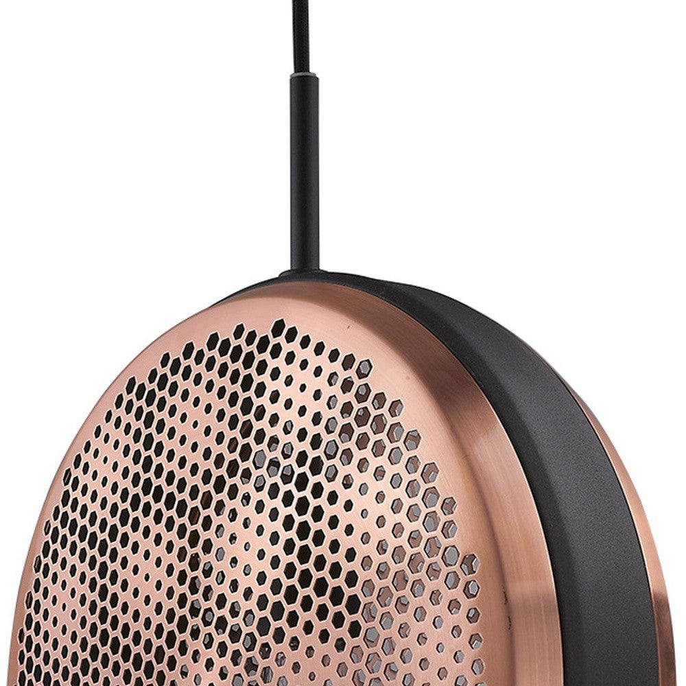 Tholos 1-Light Matte Black Pendant-Pendants-Hanging Lights-DECOROLALA