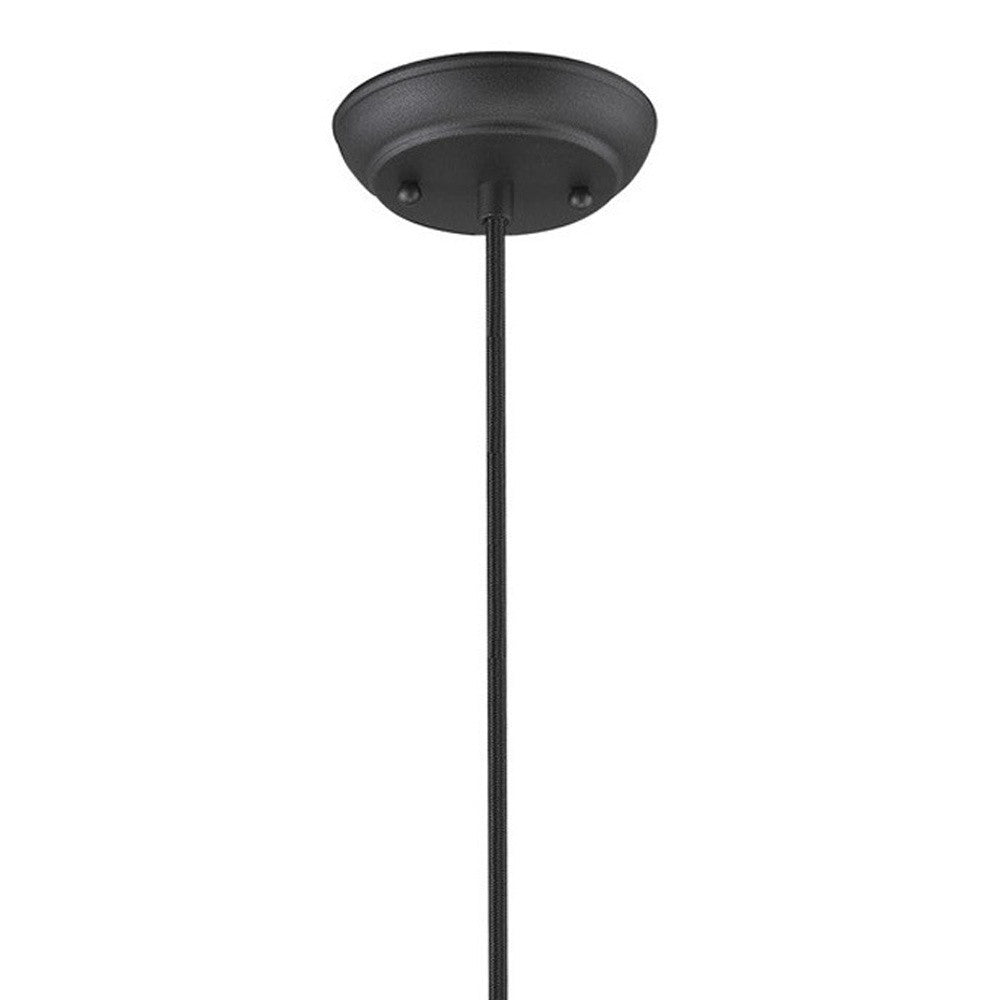 Tholos 1-Light Matte Black Pendant-Pendants-Hanging Lights-DECOROLALA