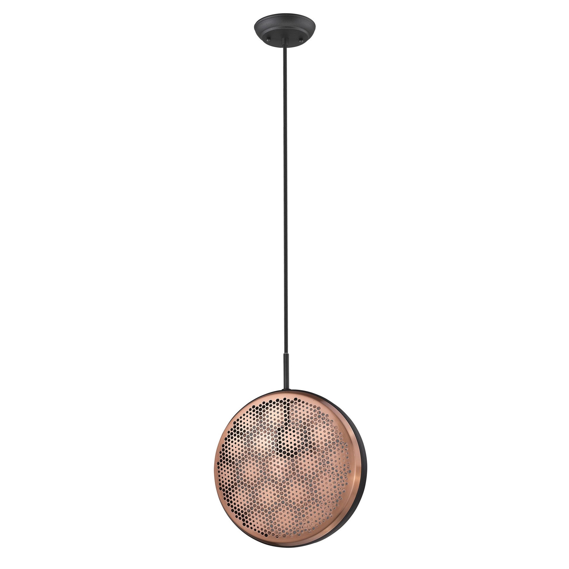 Tholos 1-Light Matte Black Pendant-Pendants-Hanging Lights-DECOROLALA