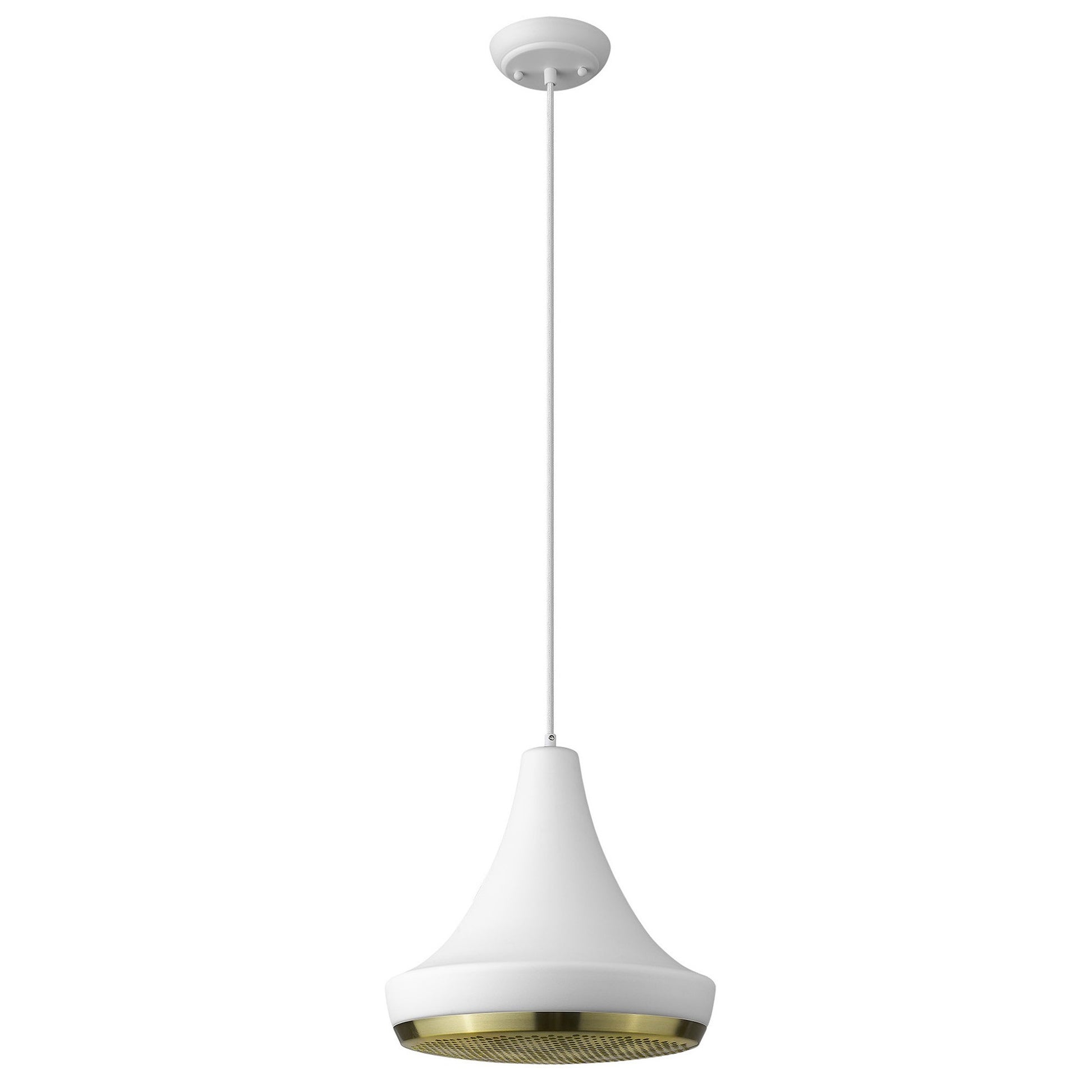Tholos 1-Light White Pendant-Pendants-Hanging Lights-DECOROLALA