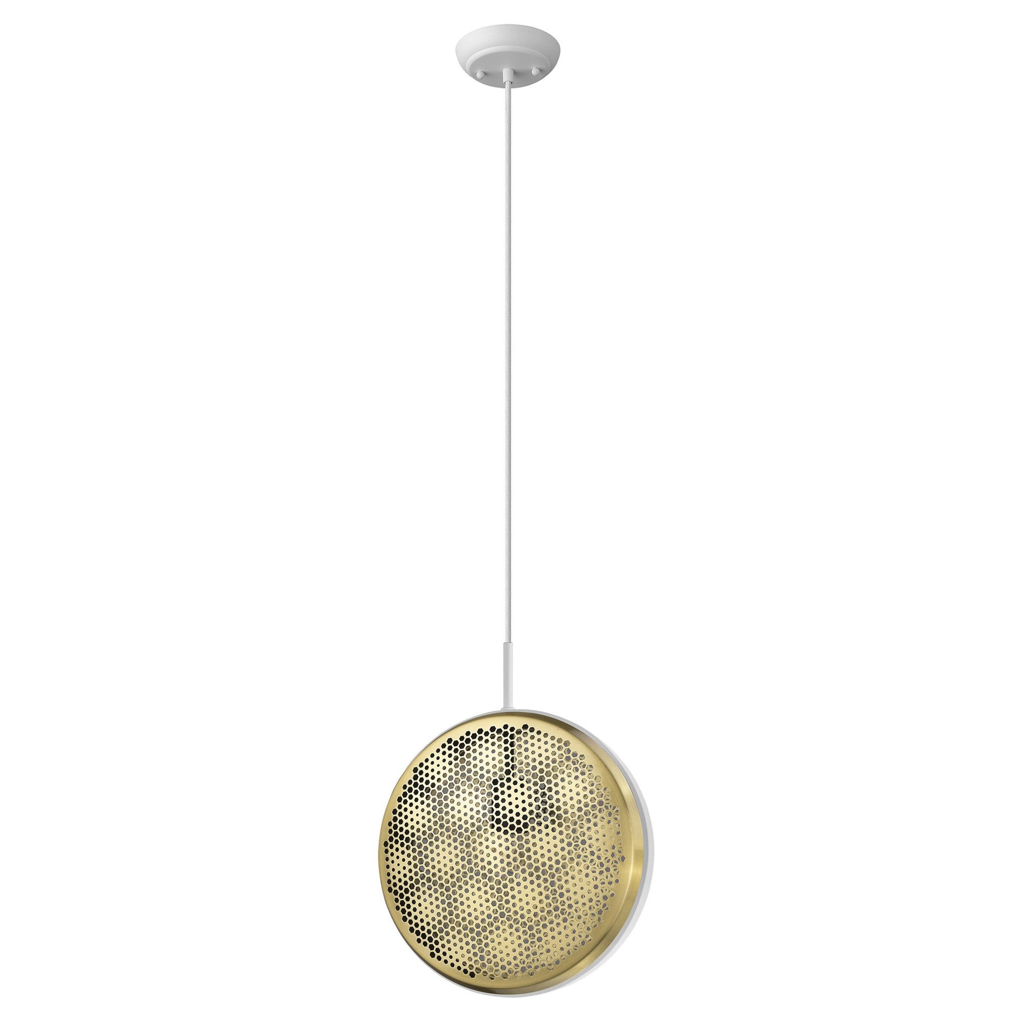 Tholos 1-Light White Pendant-Pendants-Hanging Lights-DECOROLALA
