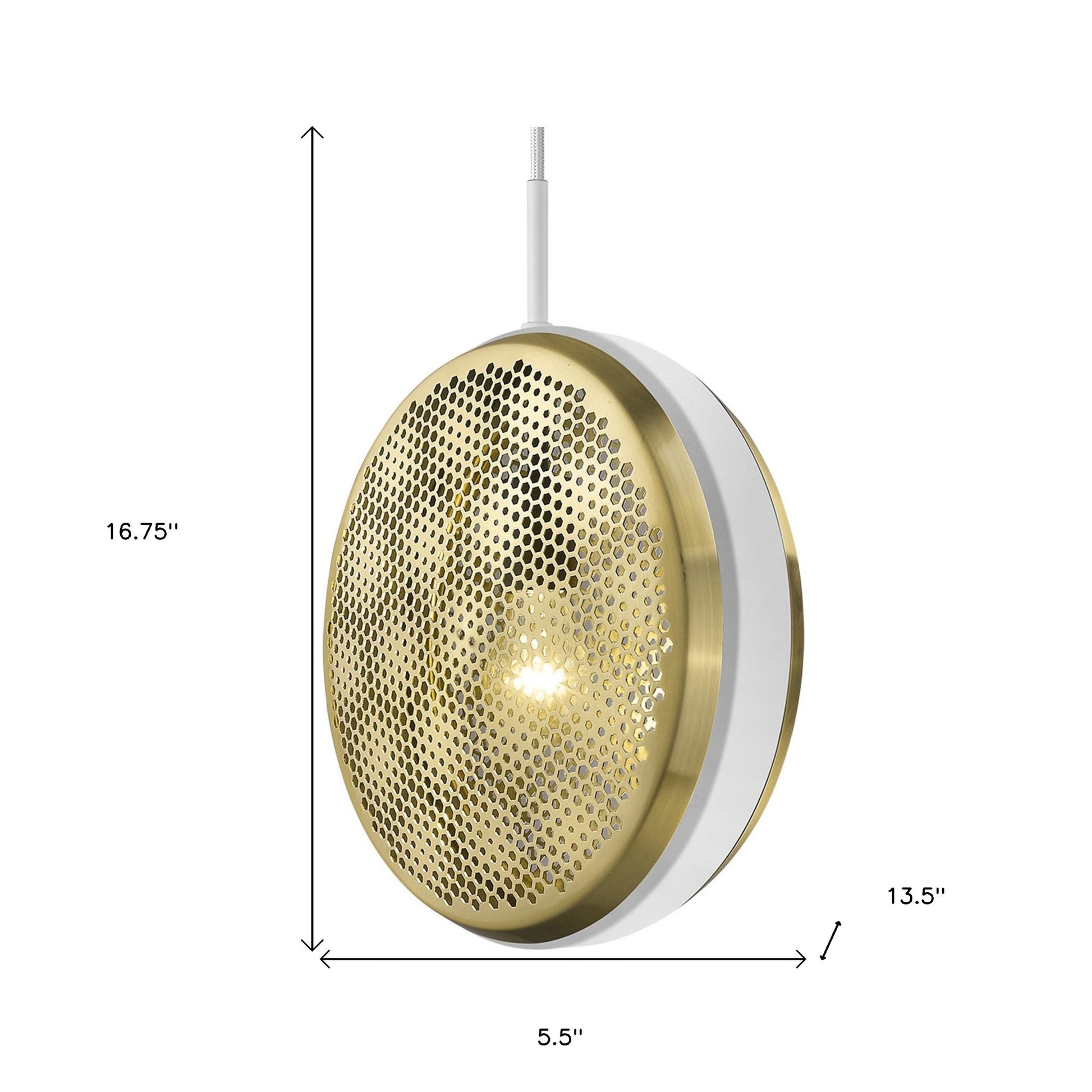 Tholos 1-Light White Pendant-Pendants-Hanging Lights-DECOROLALA