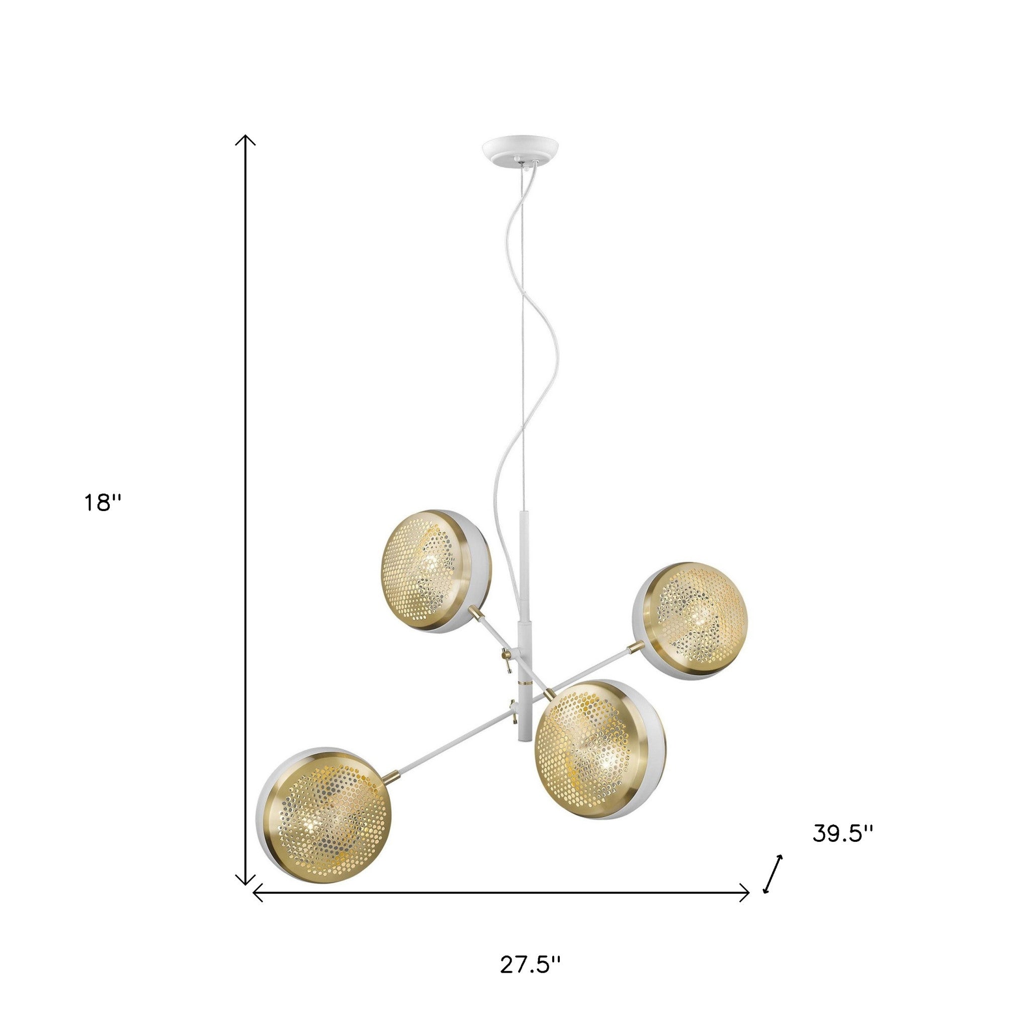 Tholos 4-Light White Pendant-Pendants-Hanging Lights-DECOROLALA