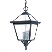 Three Light Bronze Glass Hanging Lantern Light-Outdoor Lighting-DECOROLALA