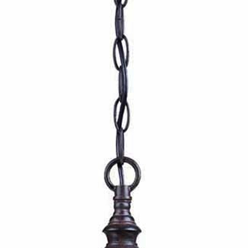 Three Light Dark Brown Eastern Lantern Hanging Light-Outdoor Lighting-DECOROLALA