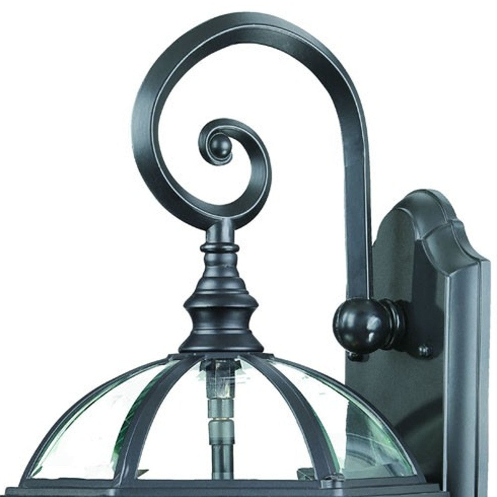 Three Light Matte Black Eastern Lantern Wall Light-Outdoor Lighting-DECOROLALA