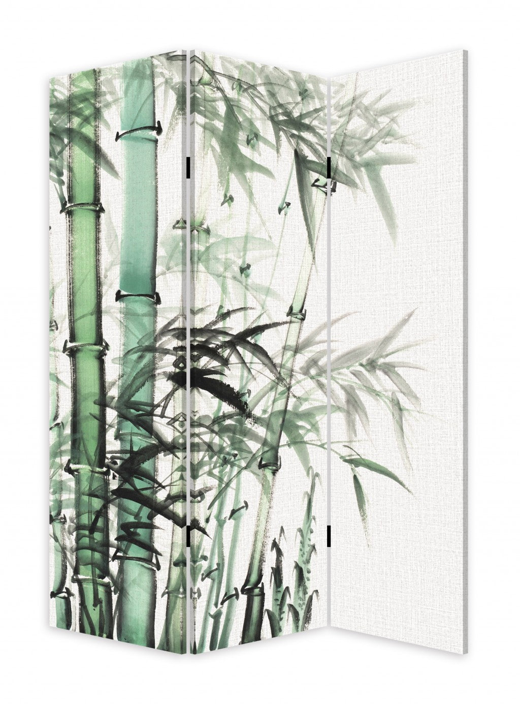 Three Panel Reversible Bamboo Art Room Divider Screen-Room Dividers-DECOROLALA