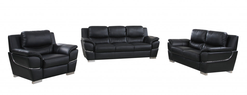 Three Piece Indoor Genuine Leather Six Person Seating Set-Seating Sets-DECOROLALA