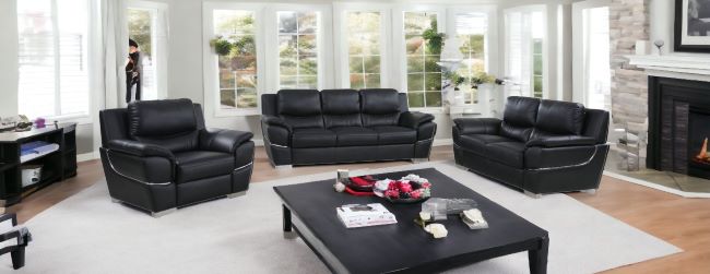 Three Piece Indoor Genuine Leather Six Person Seating Set-Seating Sets-DECOROLALA