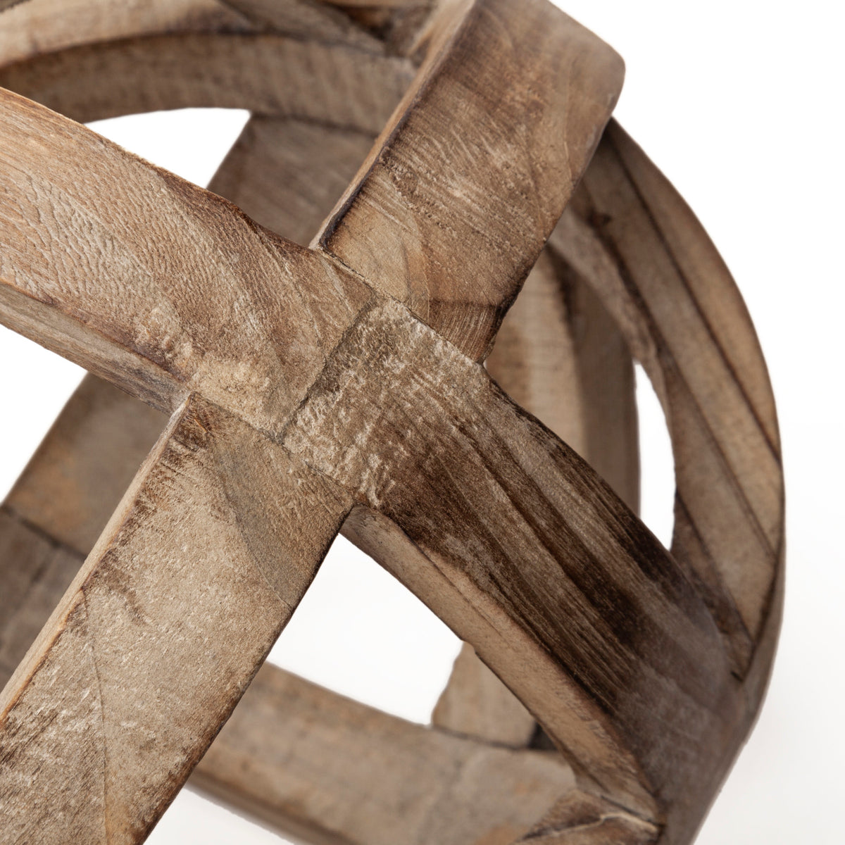 Tibik Natural Wooden Orb Decorative Ball - 8" x 8"-Objects-DECOROLALA