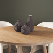 Tidal Medium Ceramic Rippled Decorative Vase-Vase-DECOROLALA