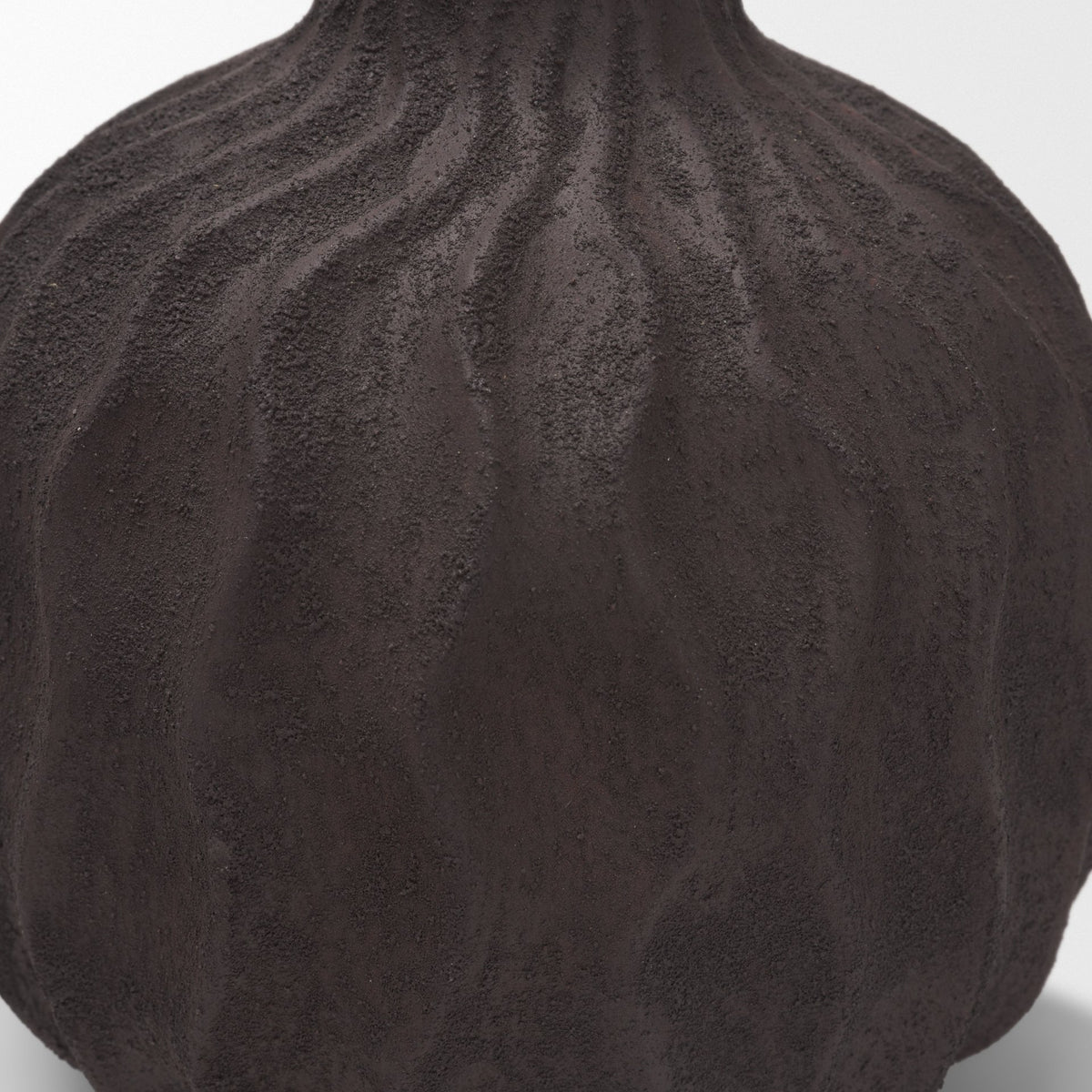 Tidal Short Ceramic Rippled Decorative Vase-Vase-DECOROLALA
