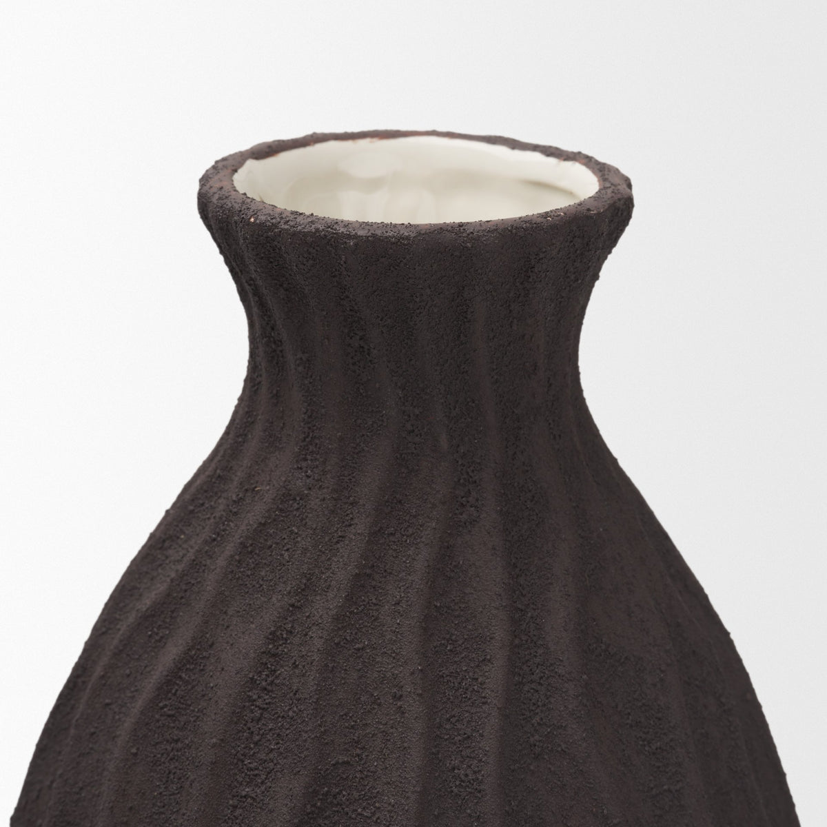 Tidal Tall Ceramic Rippled Decorative Vase-Vase-DECOROLALA