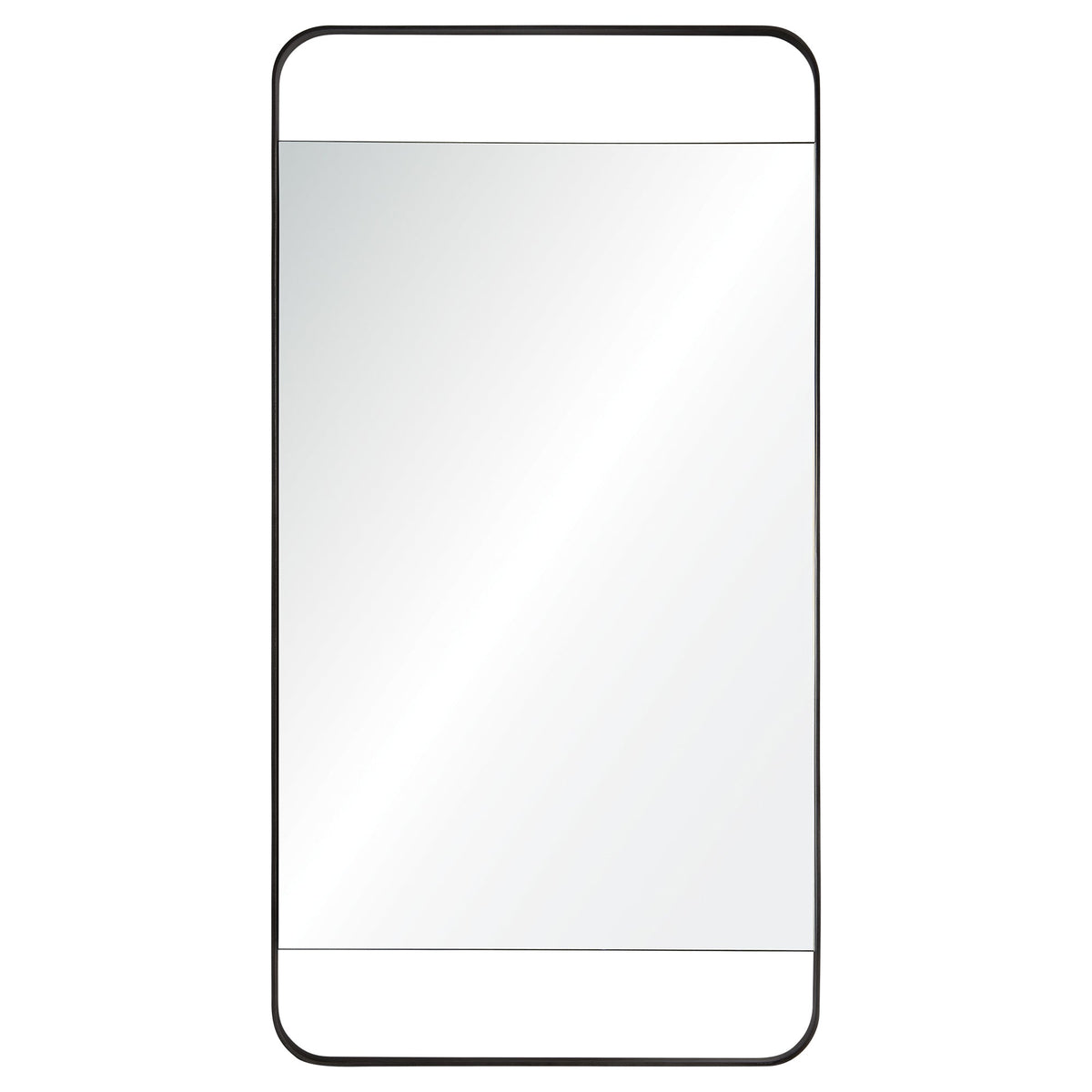 Tiffey 38.2" Tall Rectangle Wall Mirror, Grey-Mirrors-DECOROLALA
