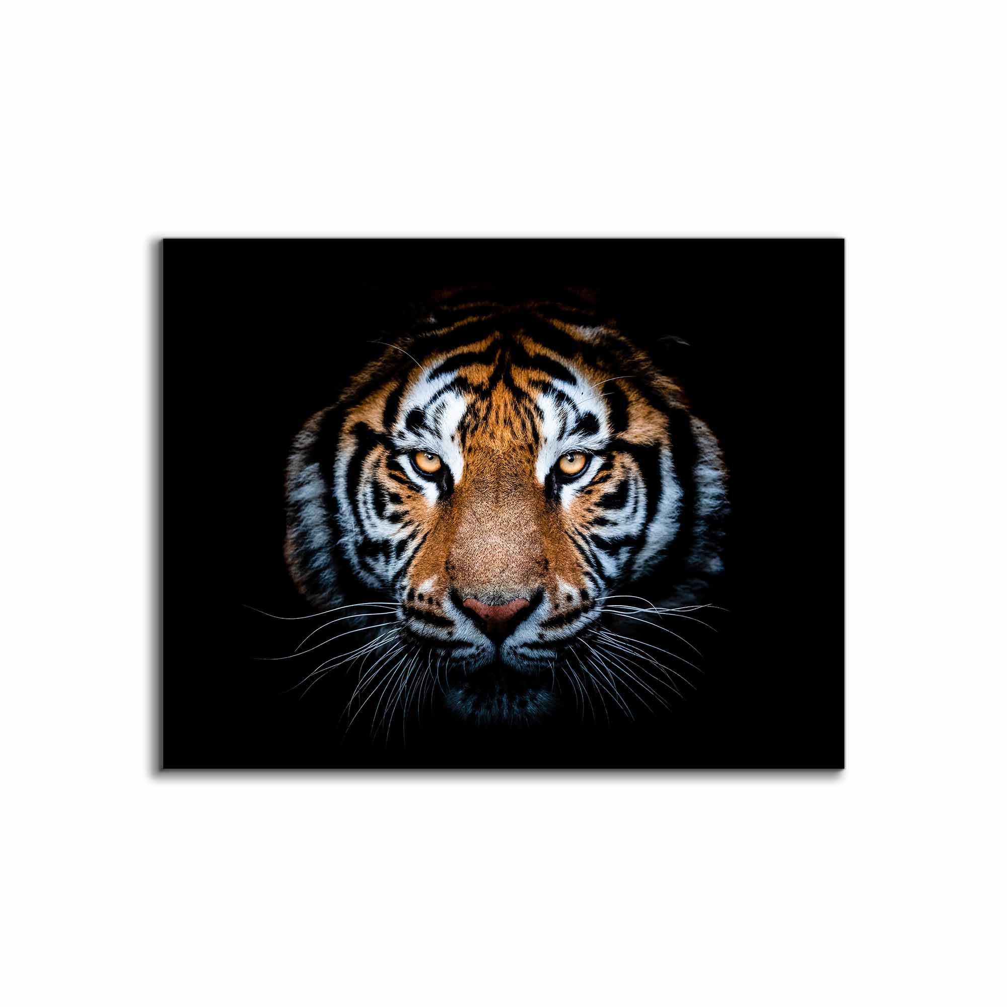 Tiger Head-Wildlife Canvas Art - Hand applied gold varnish-Wall Art-DECOROLALA