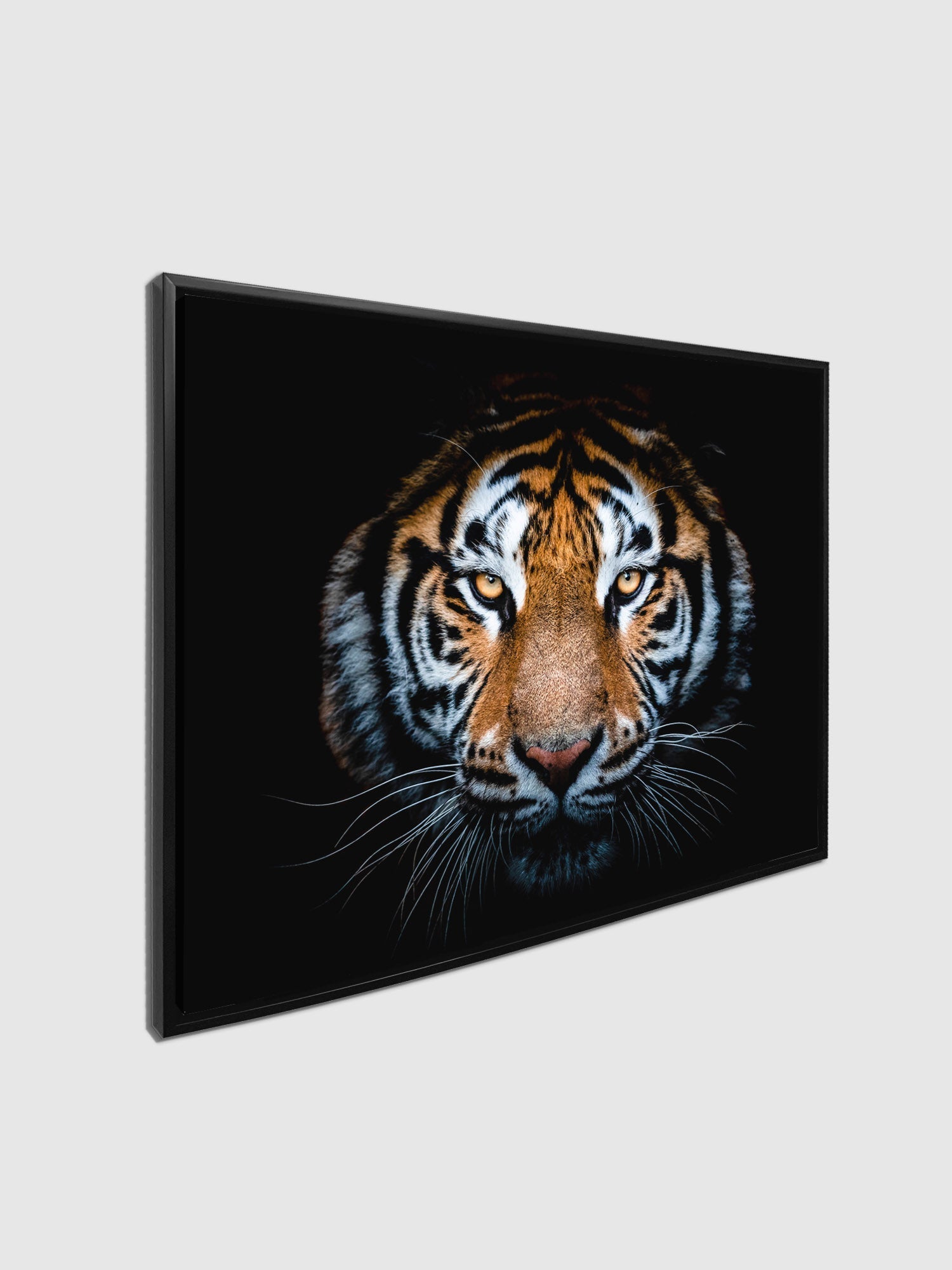 Tiger Head-Wildlife Canvas Art - Hand applied gold varnish-Wall Art-DECOROLALA
