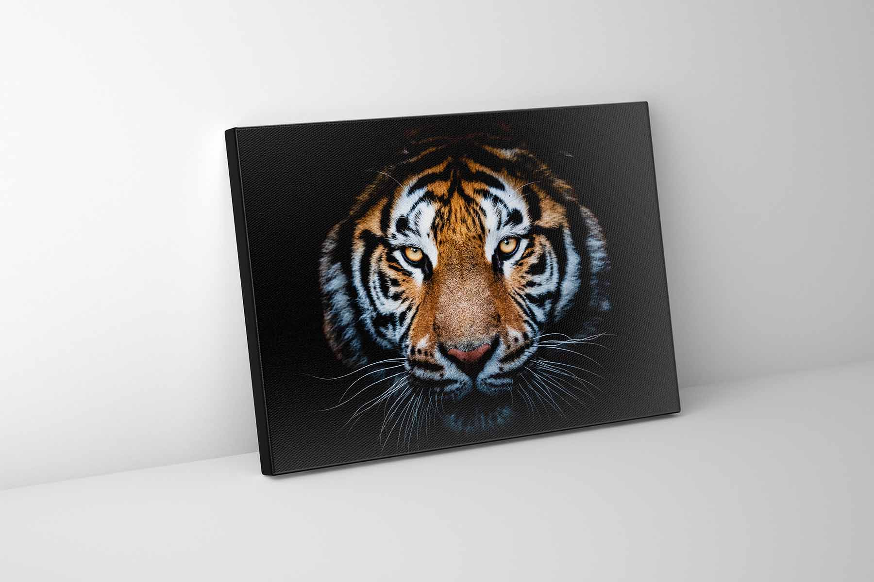 Tiger Head-Wildlife Canvas Art - Hand applied gold varnish-Wall Art-DECOROLALA