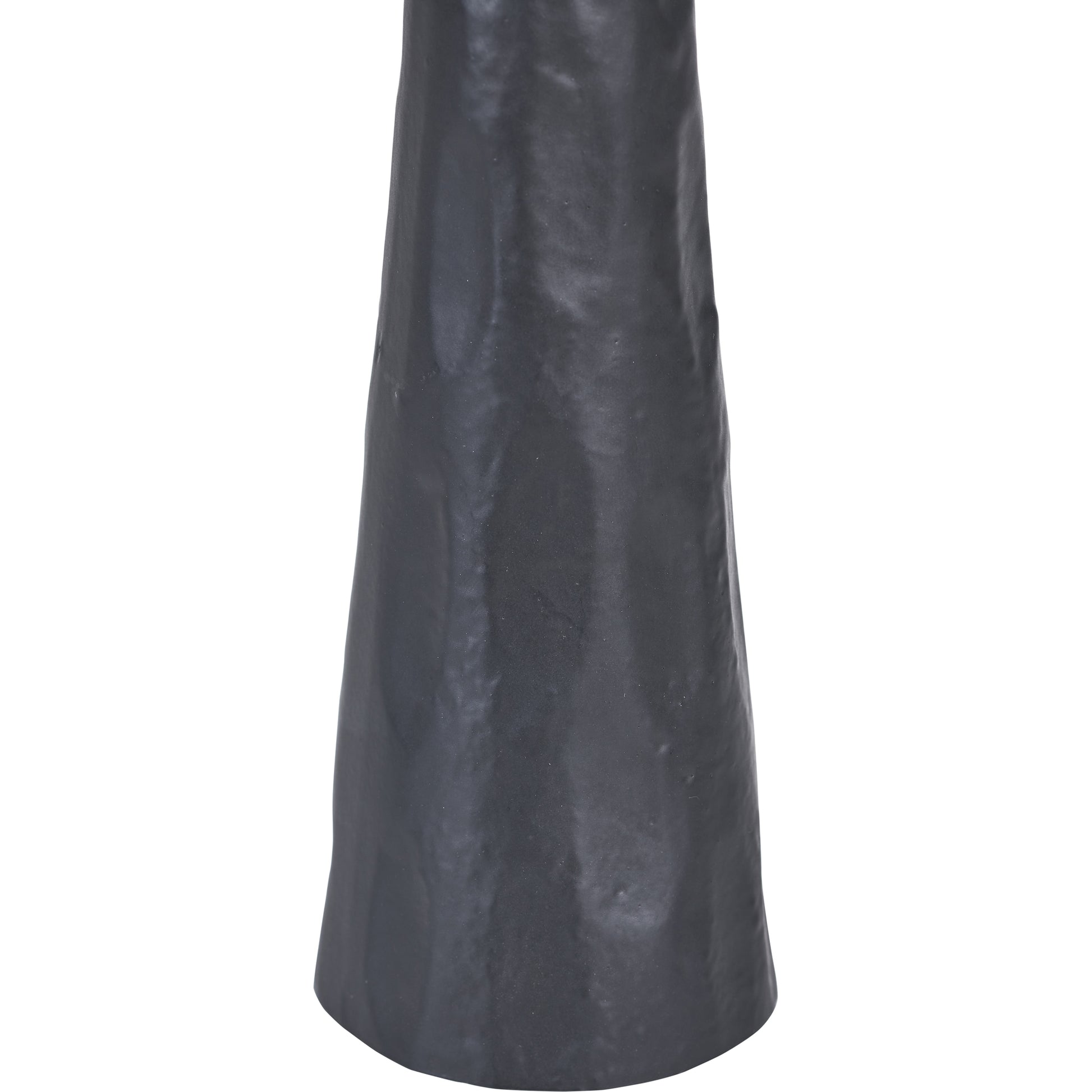 Tilde Indoor Aluminum Candle Holder, Matte Black-Candle Holder-DECOROLALA