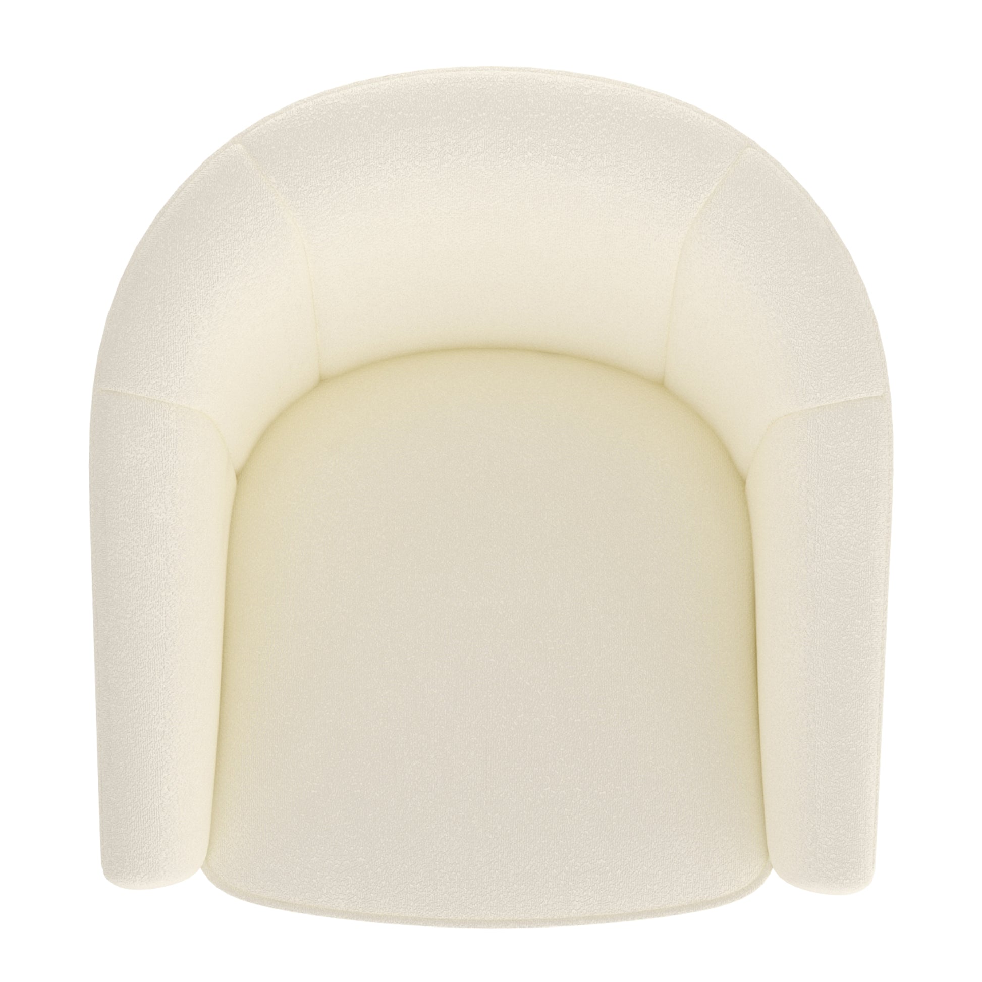 Tilsy Swivel Accent Chair - Ivory Boucle Fabric-DECOROLALA
